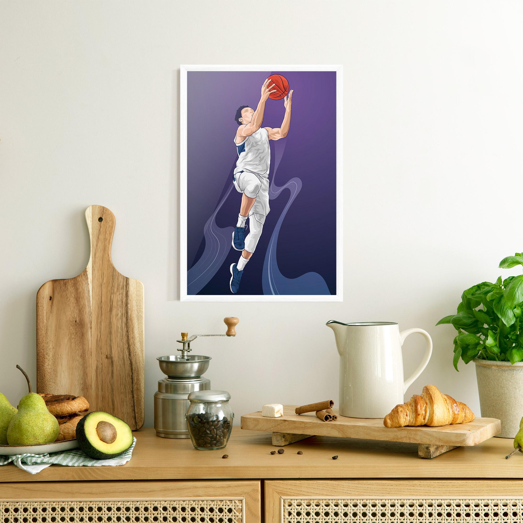 Poster Înrămat Flying Player mockup 8