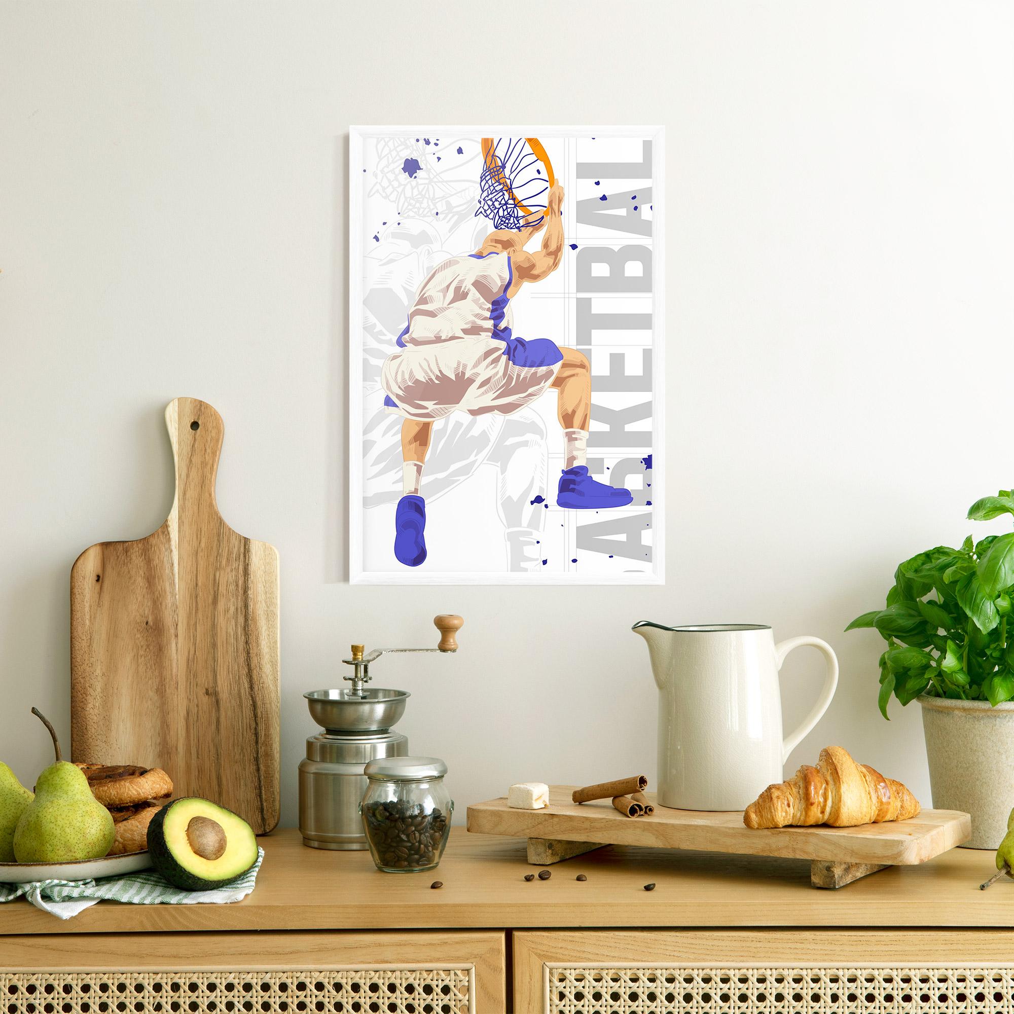 Poster Înrămat Grey Basketball mockup 8