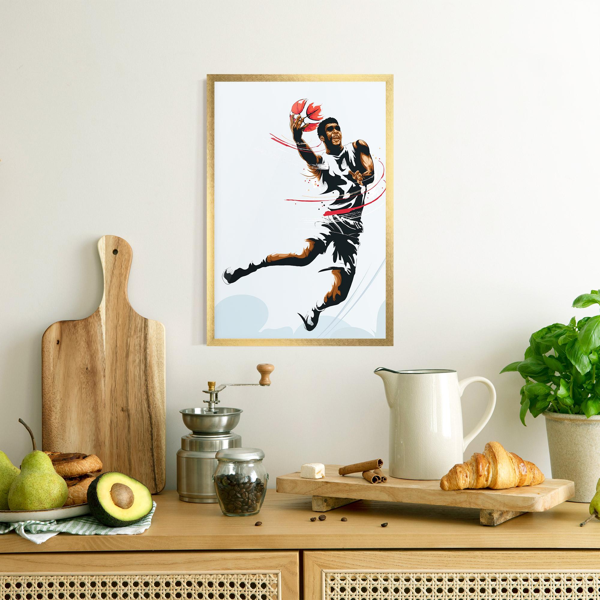 Poster Înrămat Basketball Shot mockup 8