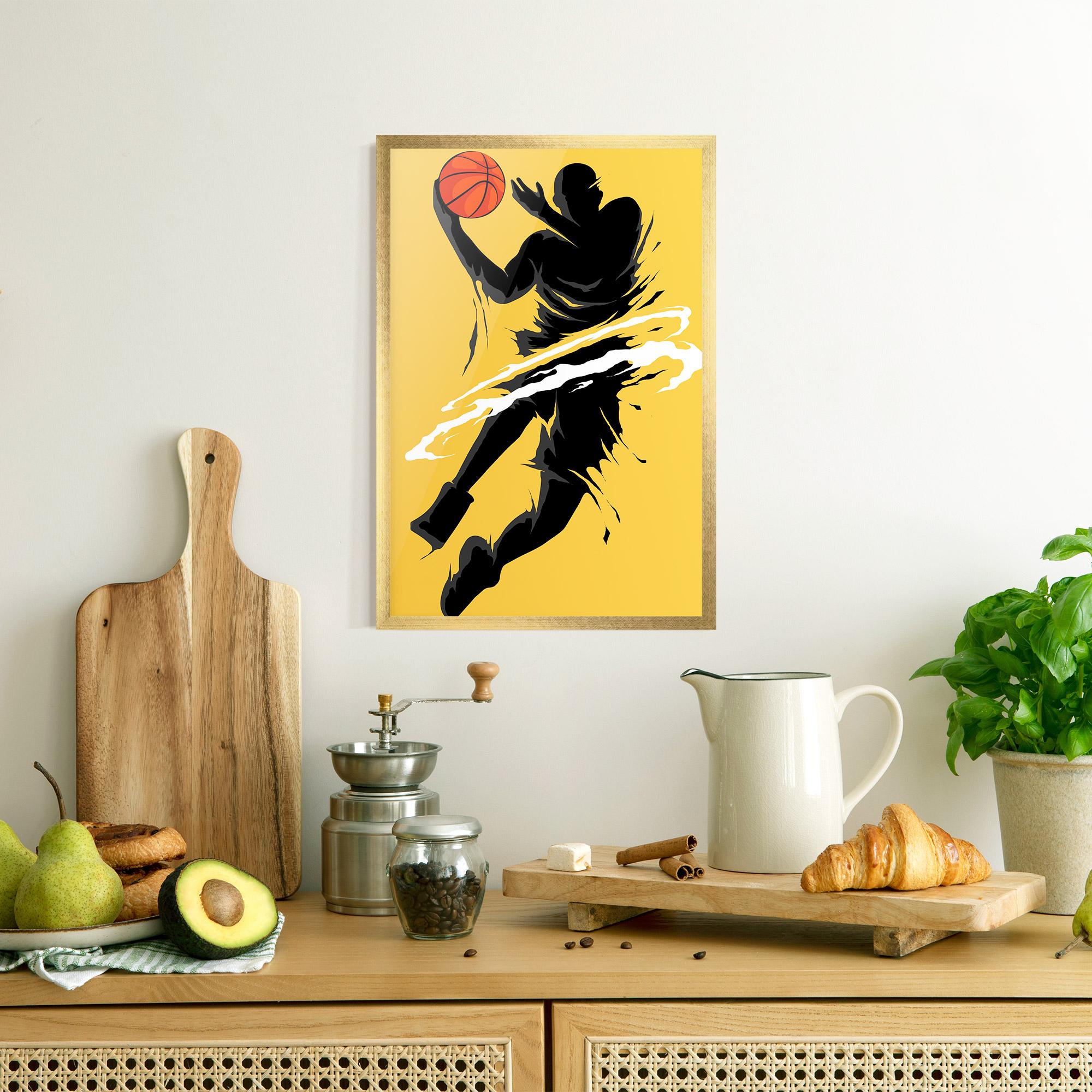 Poster Înrămat Basketball Smoke mockup 8