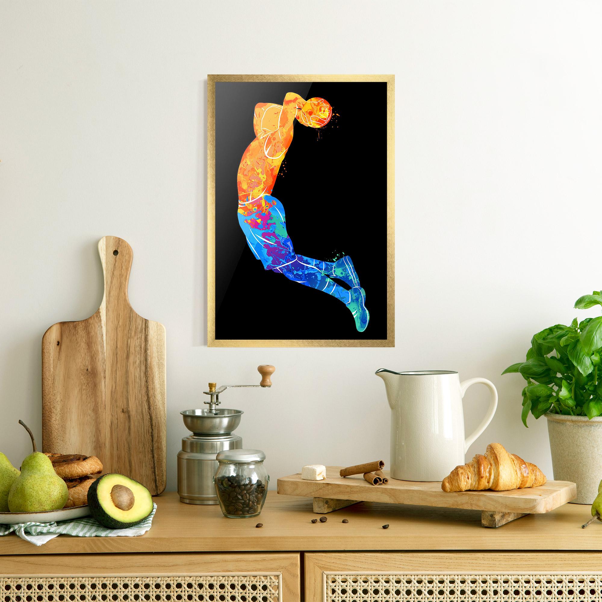 Poster Înrămat Blue Orange Basket mockup 8