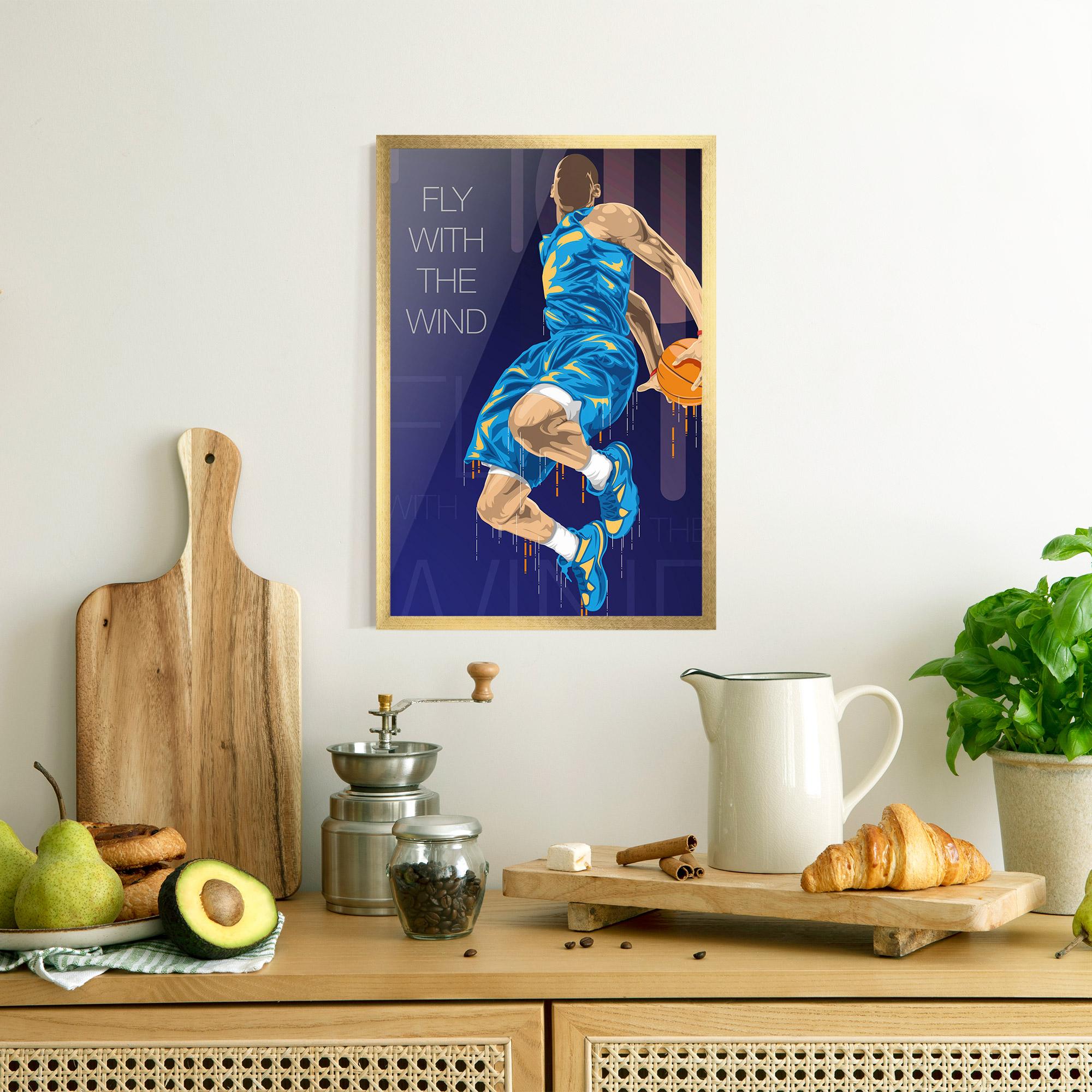 Poster Înrămat Fly With The Wind mockup 8