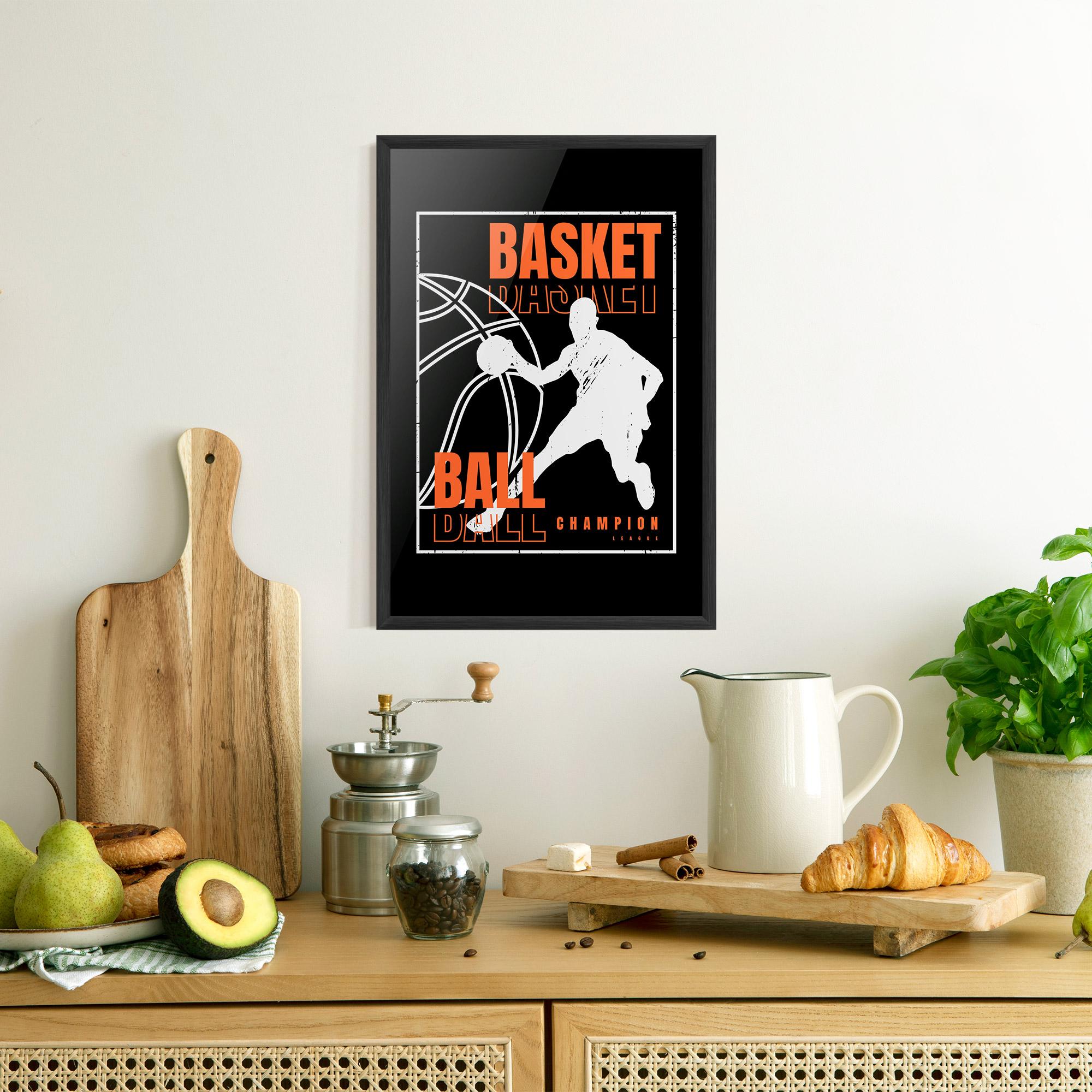 Poster Înrămat Basket Champion mockup 8