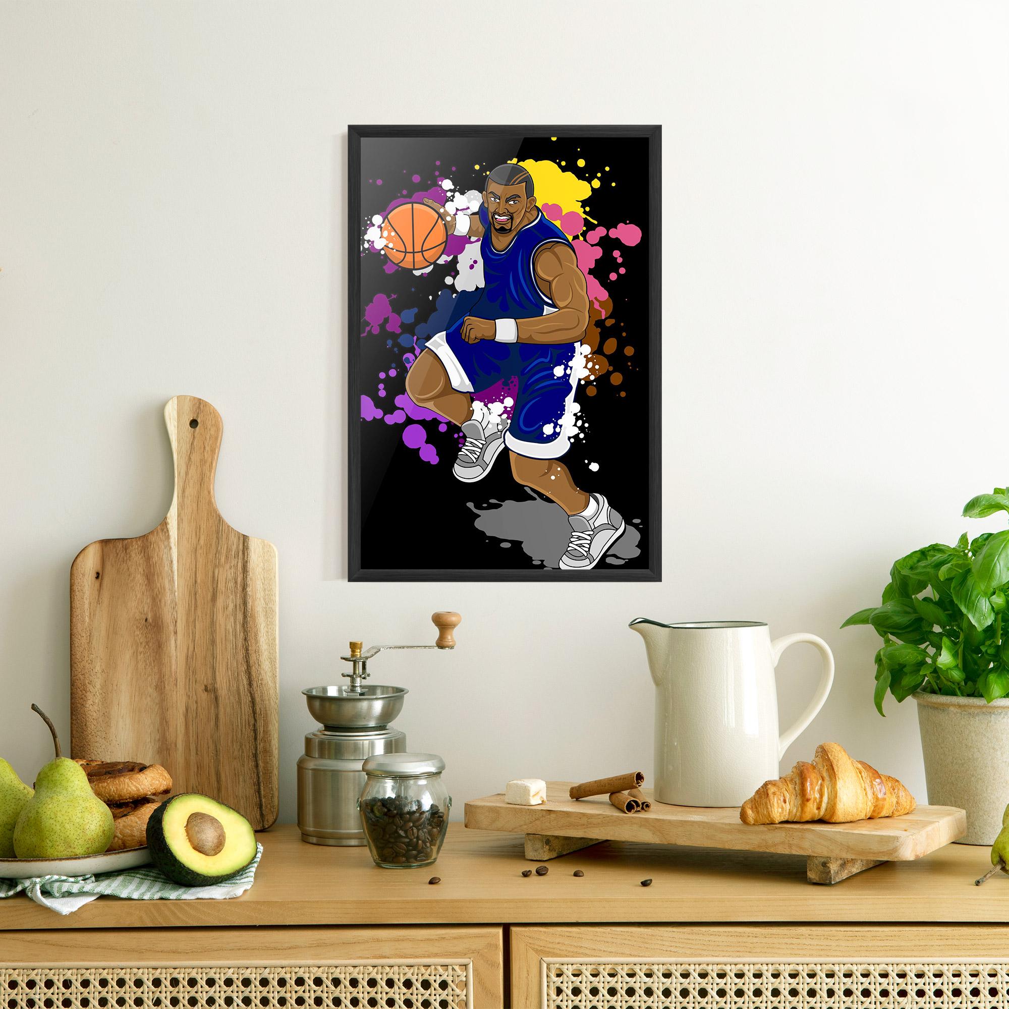 Poster Înrămat Basketball Character mockup 8