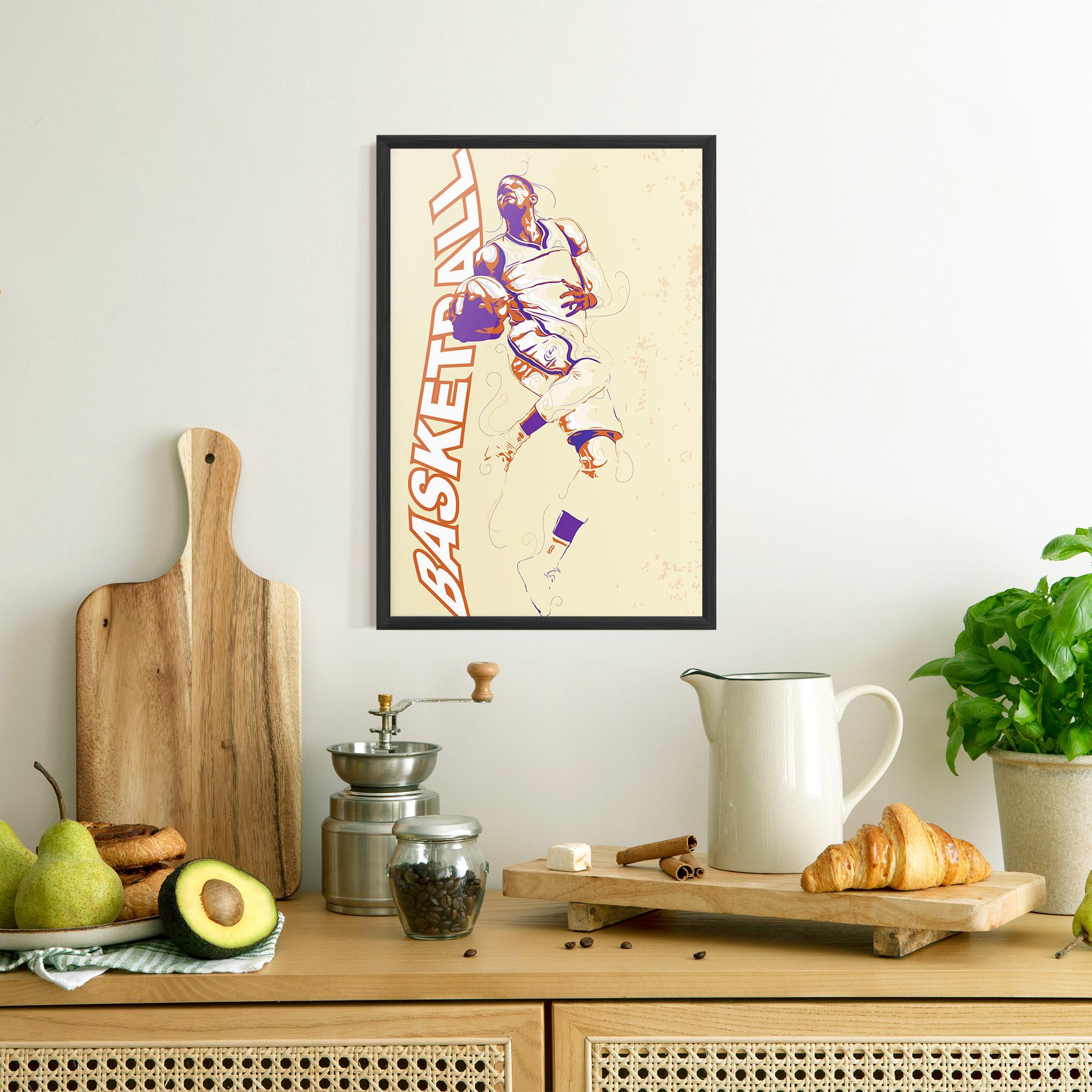 Poster Înrămat Basketball Cream mockup 8