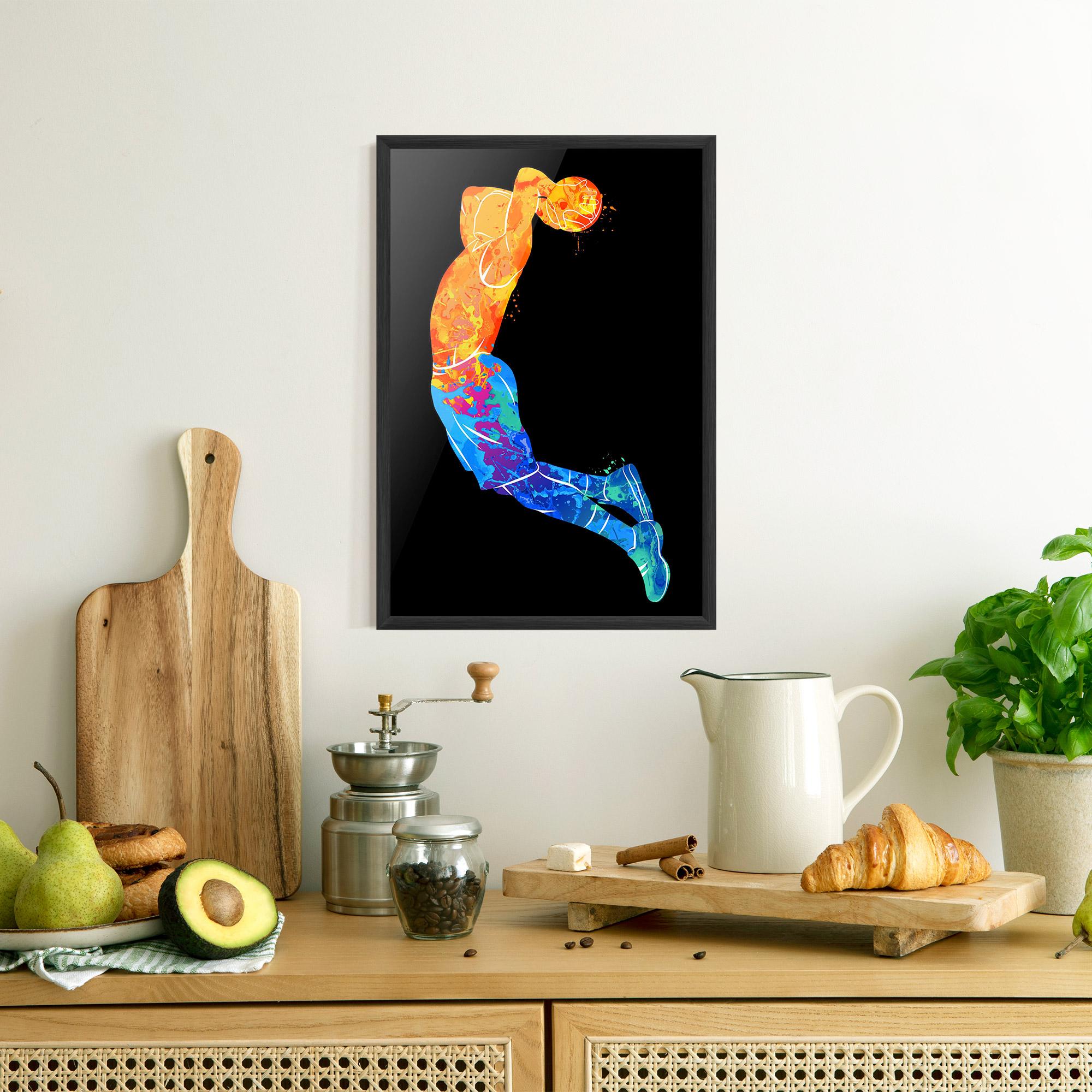 Poster Înrămat Blue Orange Basket mockup 8