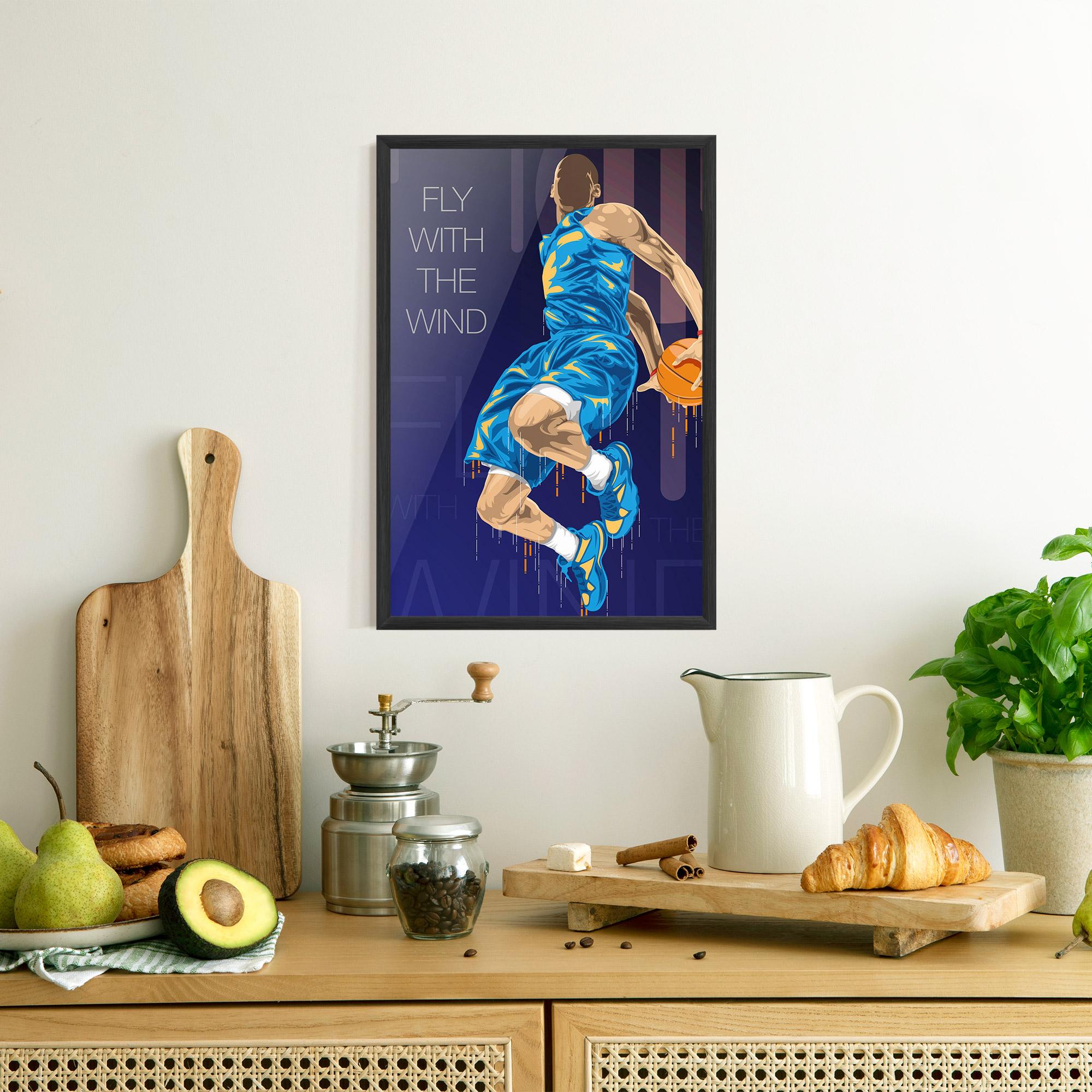 Poster Înrămat Fly With The Wind mockup 8