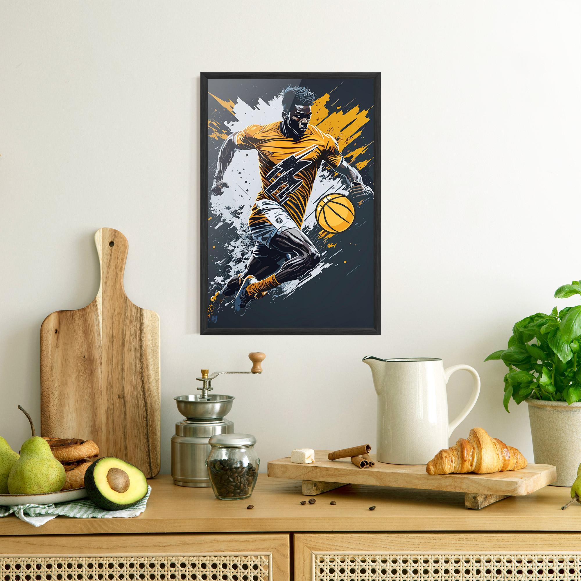 Poster Înrămat Yellow White Basket mockup 8