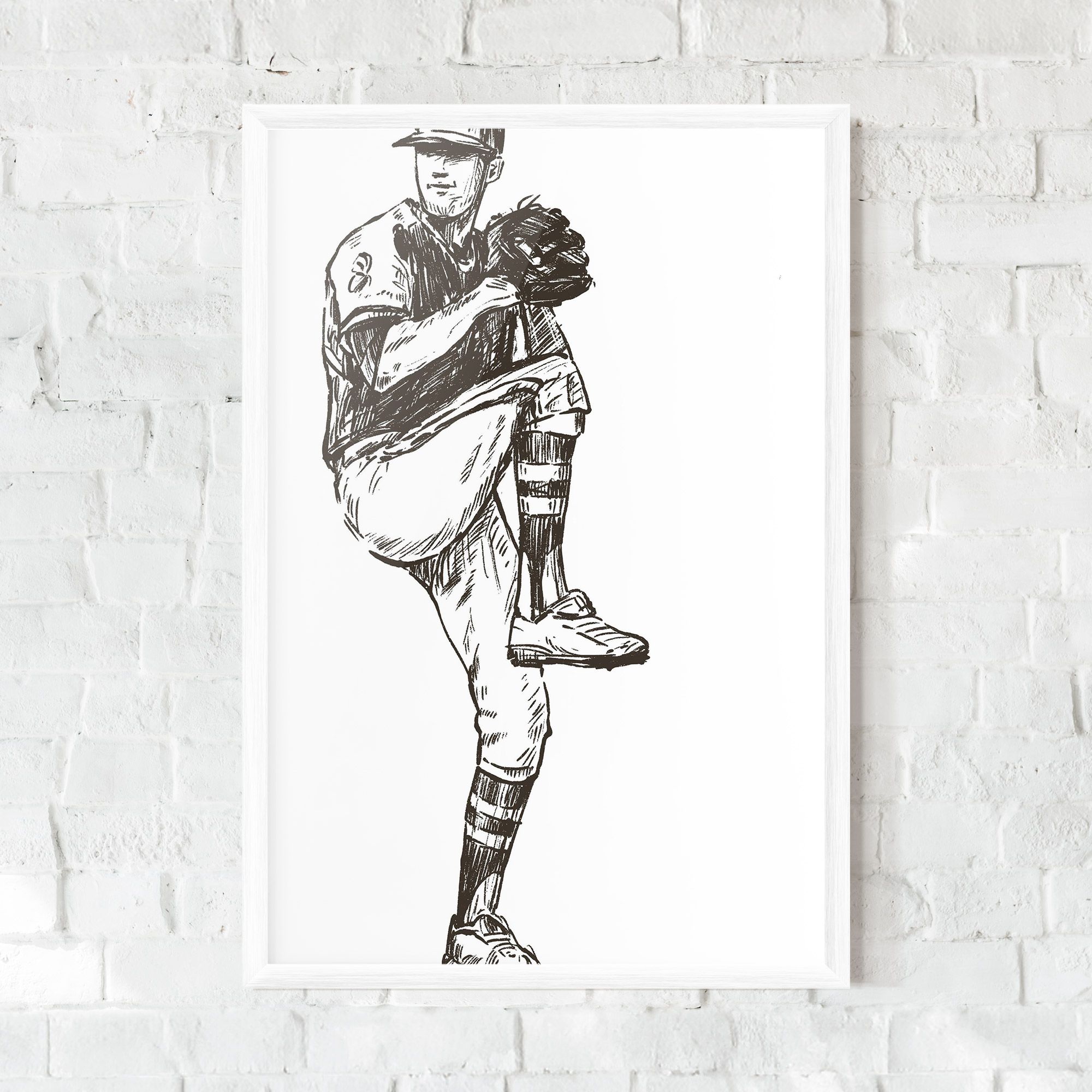 Baseball Player Line mockup 0