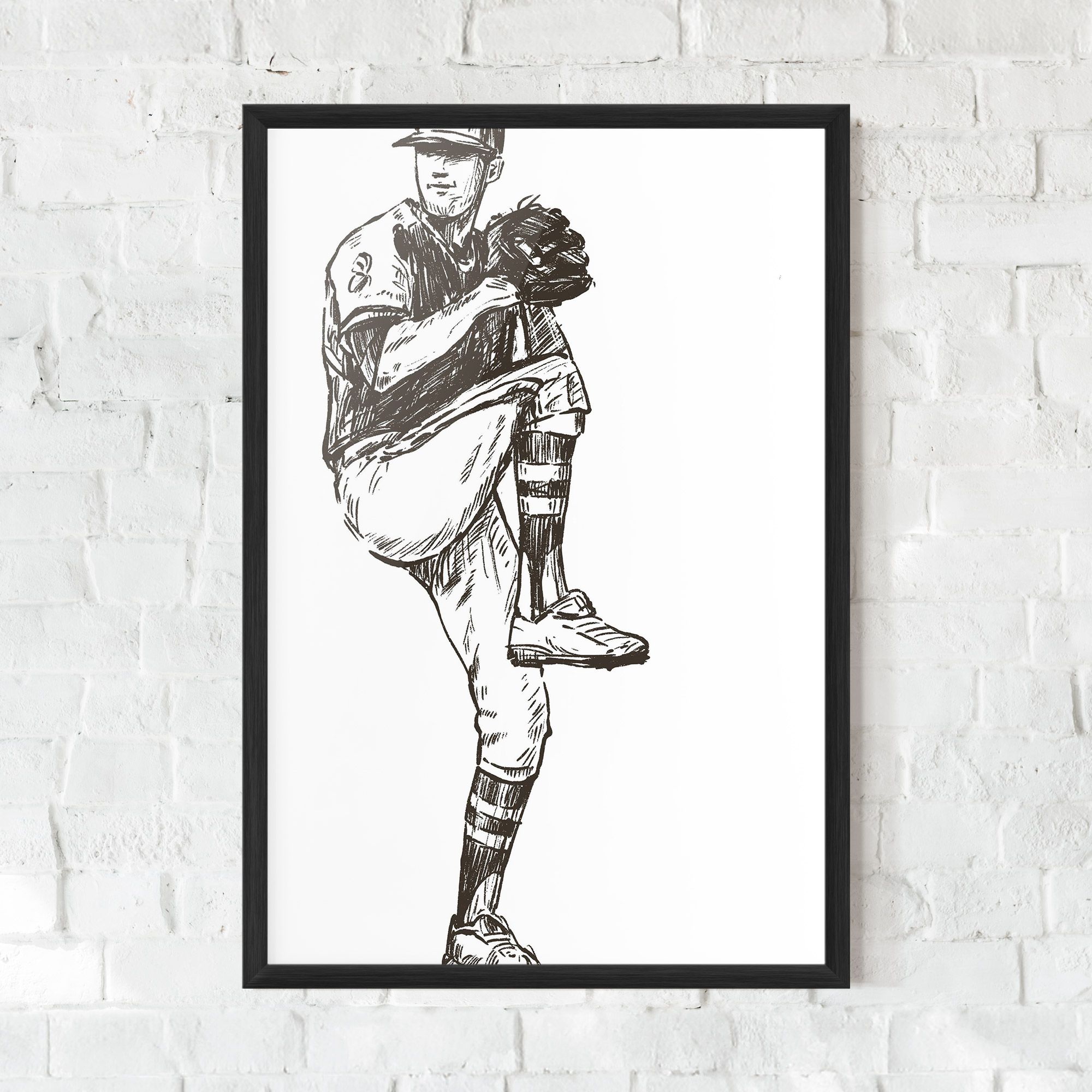 Baseball Player Line mockup 0