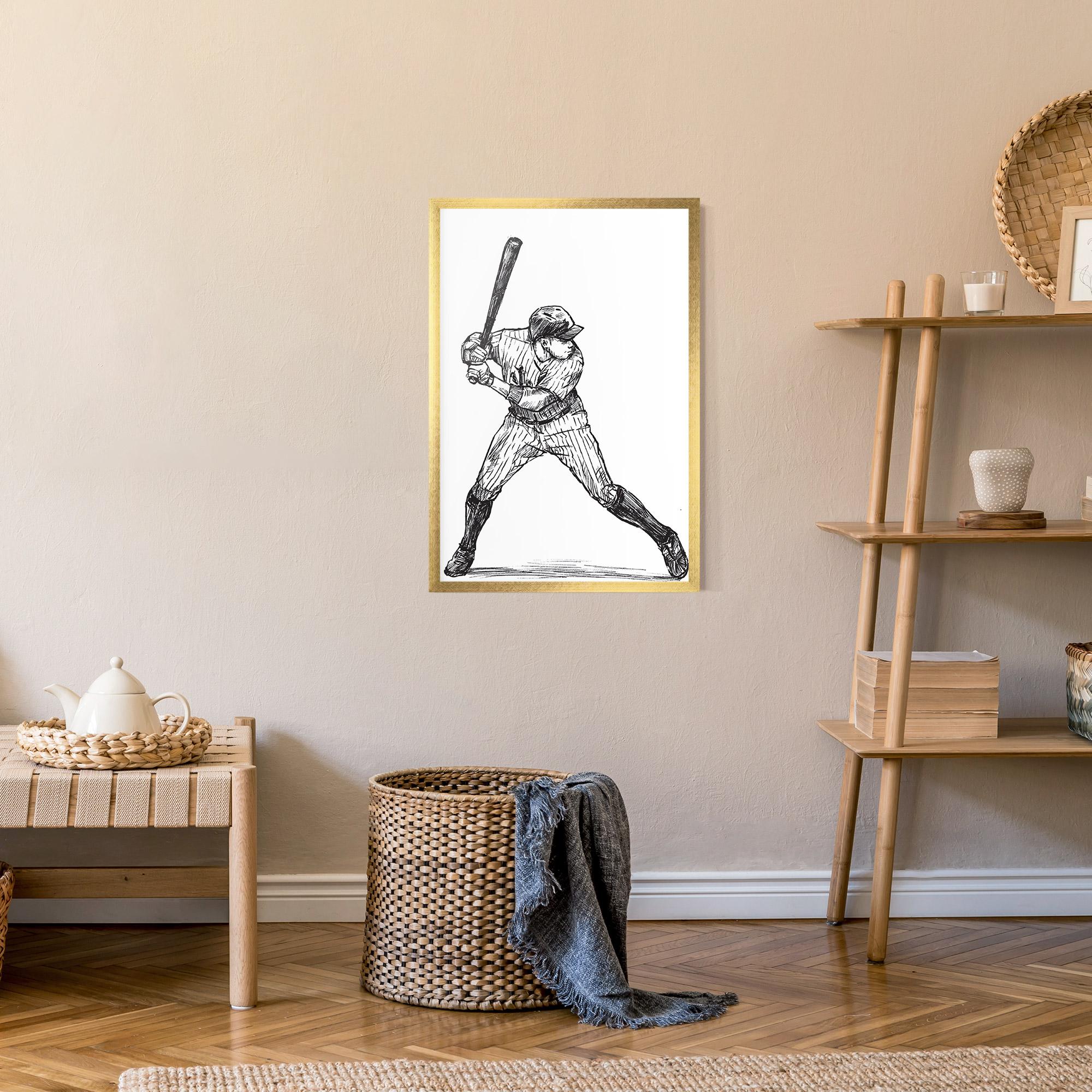Poster Înrămat Baseball Play mockup 9
