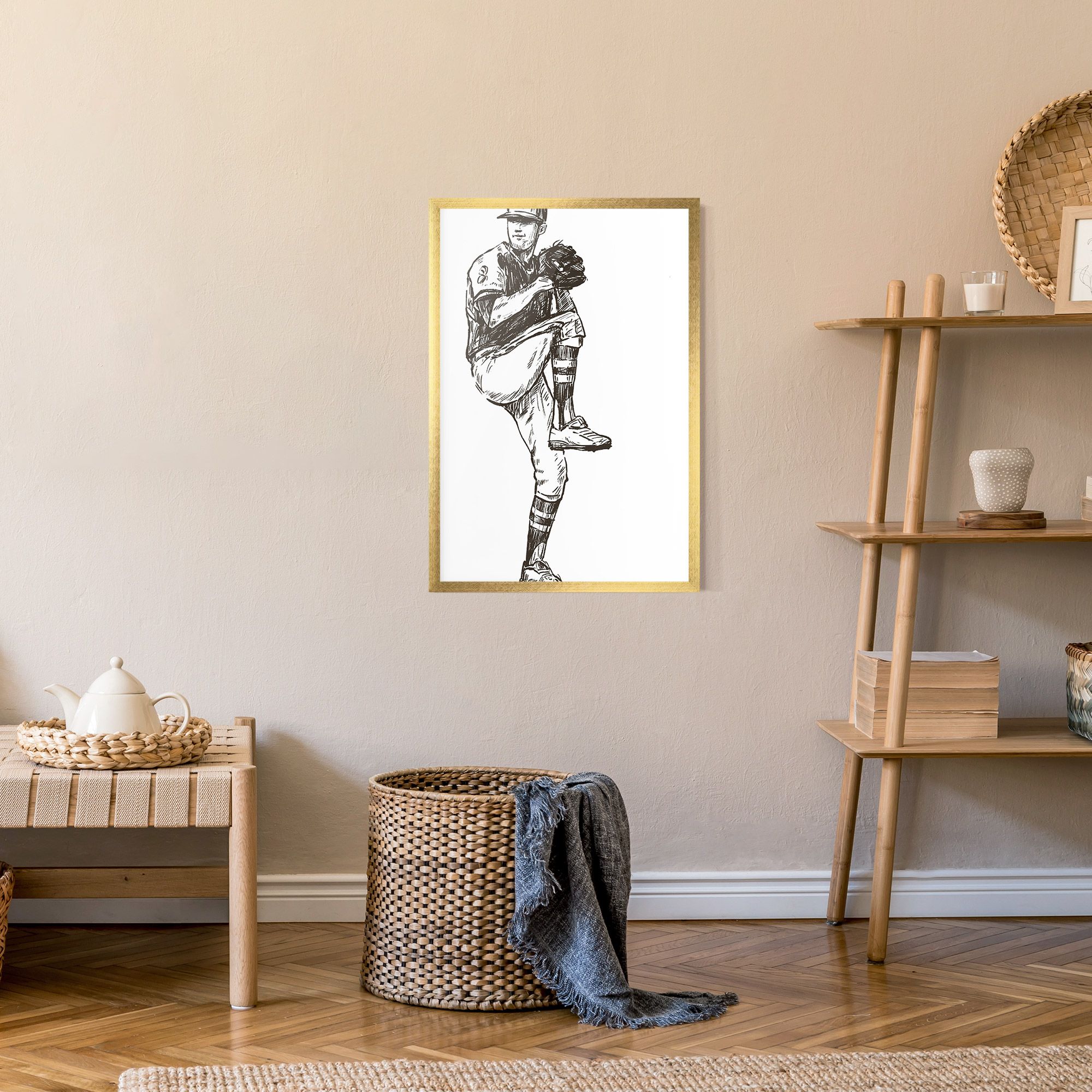Baseball Player Line mockup 9