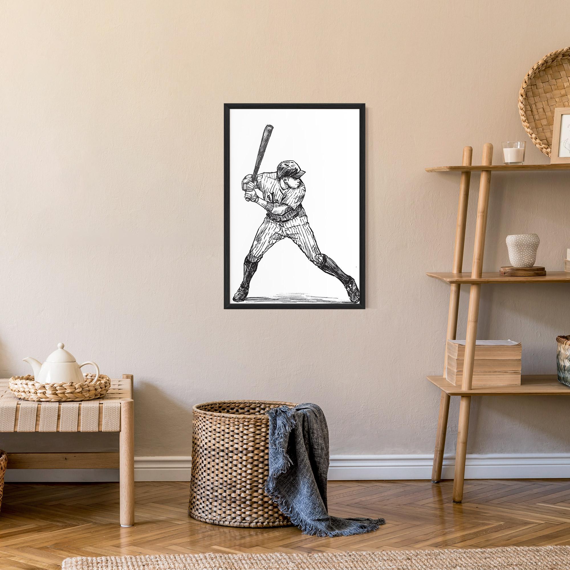 Poster Înrămat Baseball Play mockup 9