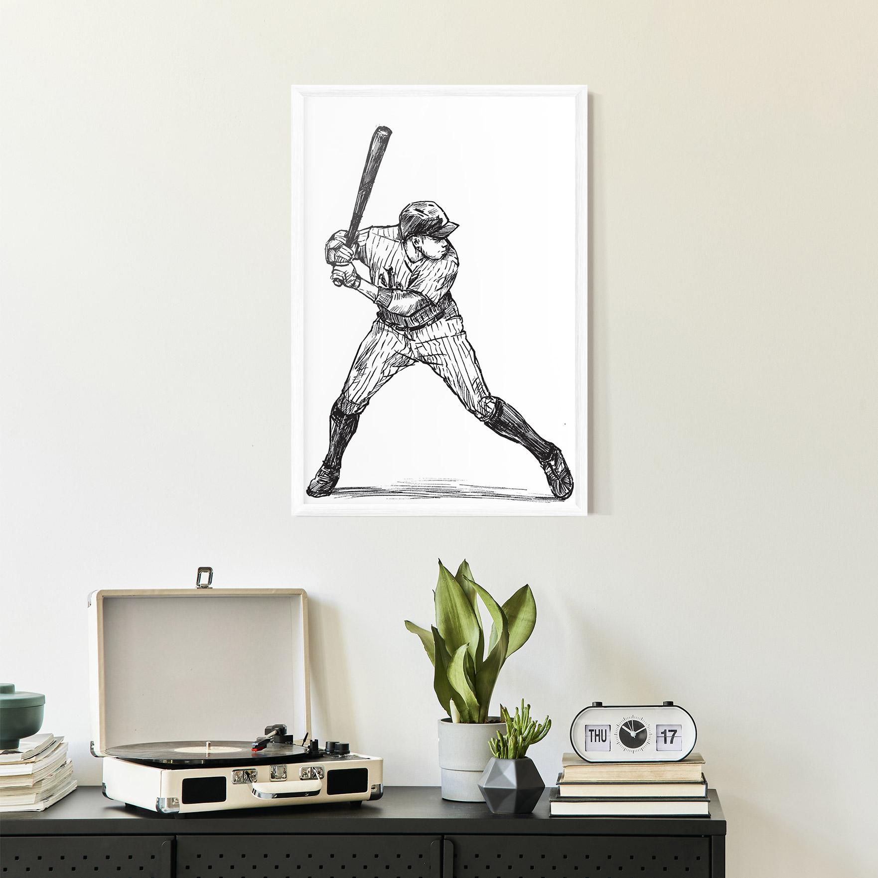 Poster Înrămat Baseball Play mockup 2