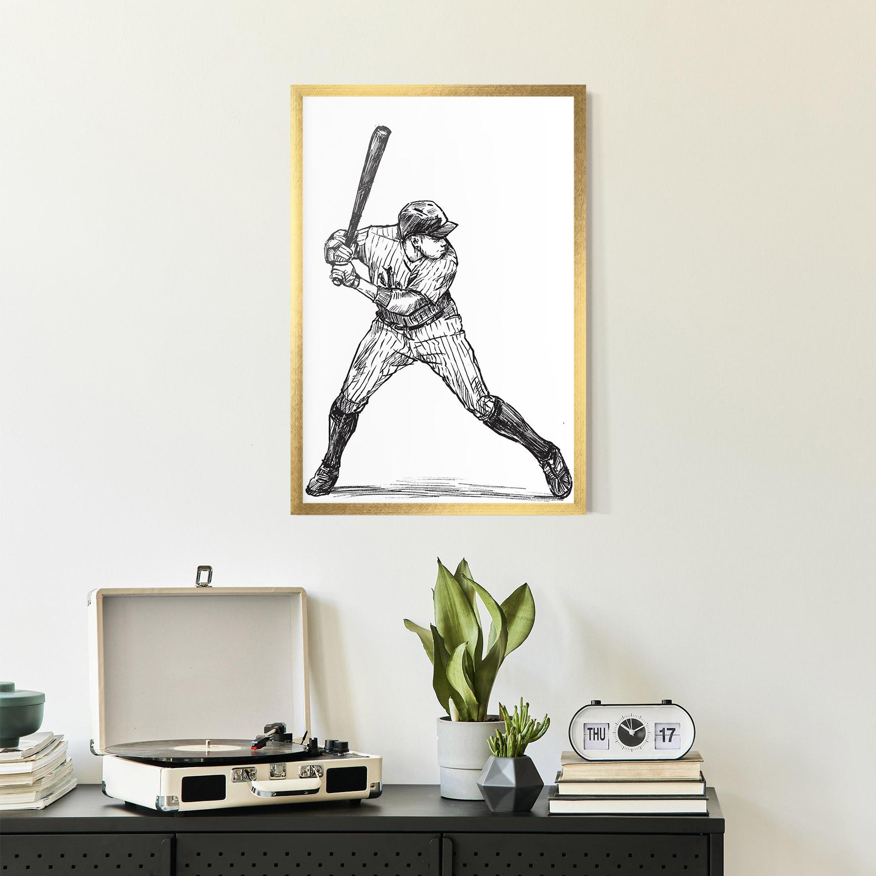 Poster Înrămat Baseball Play mockup 2