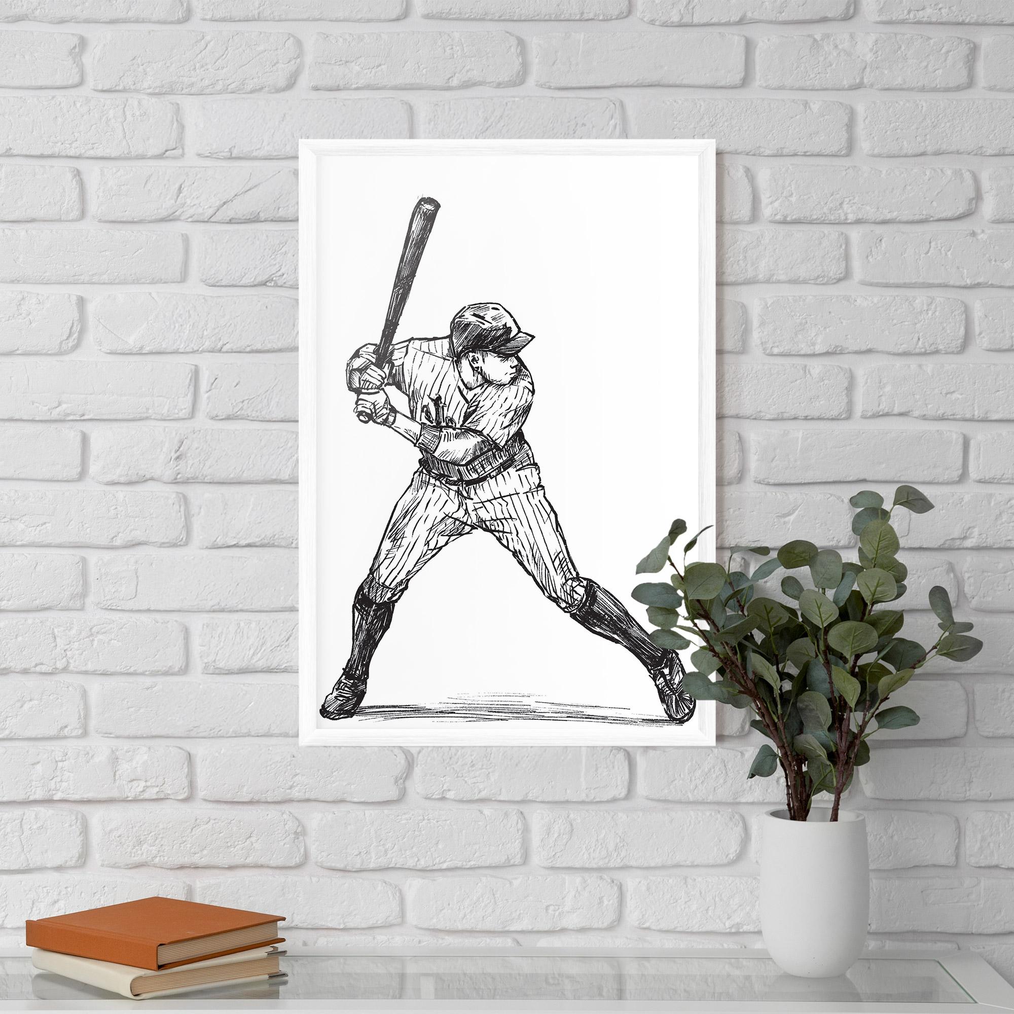 Poster Înrămat Baseball Play mockup 5