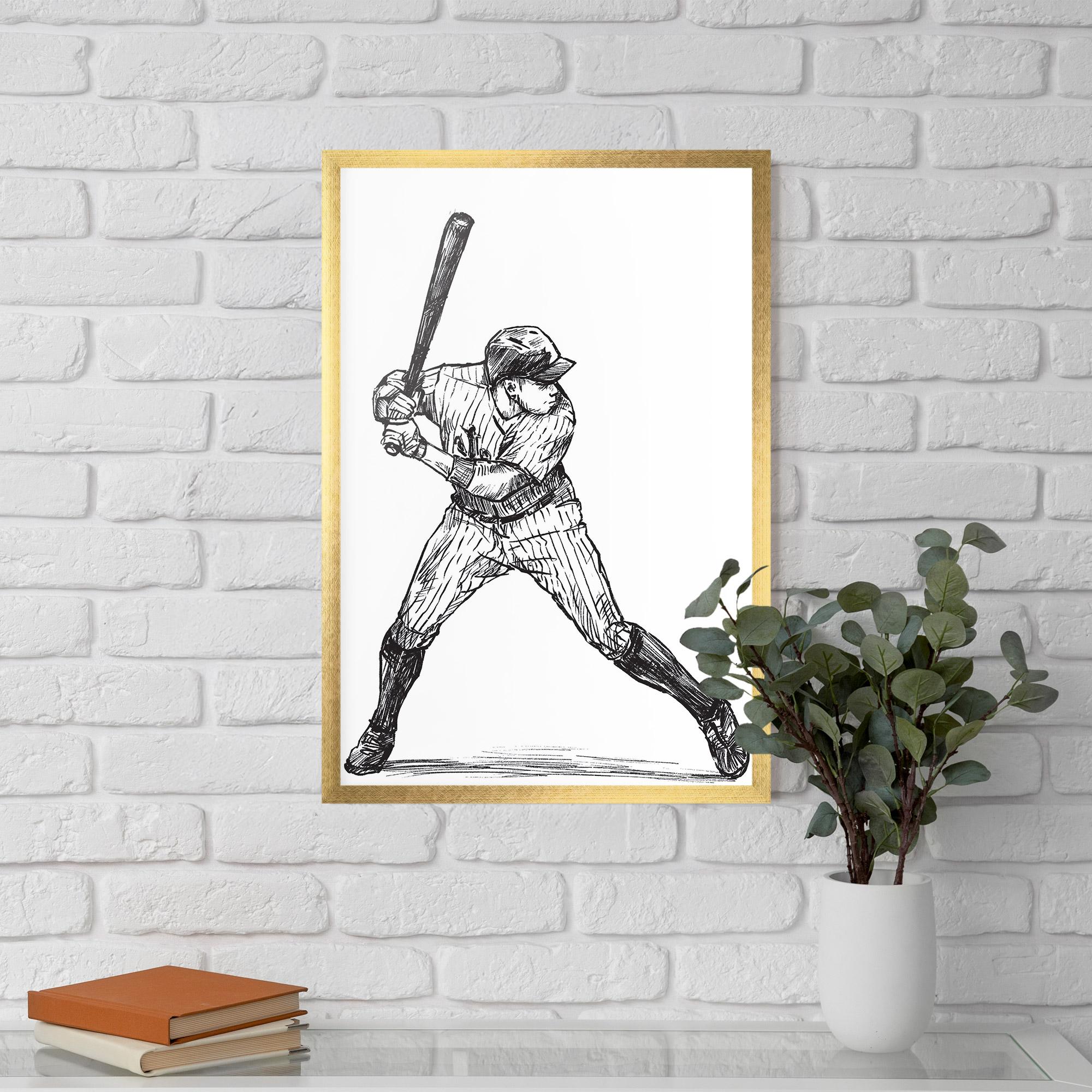 Poster Înrămat Baseball Play mockup 5