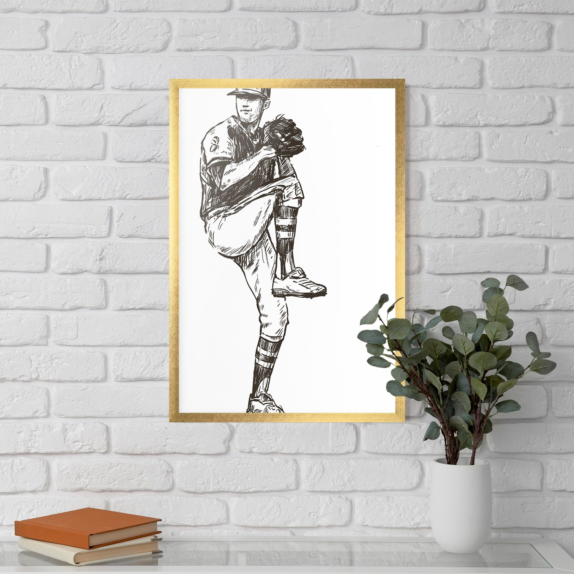 Baseball Player Line mockup 5