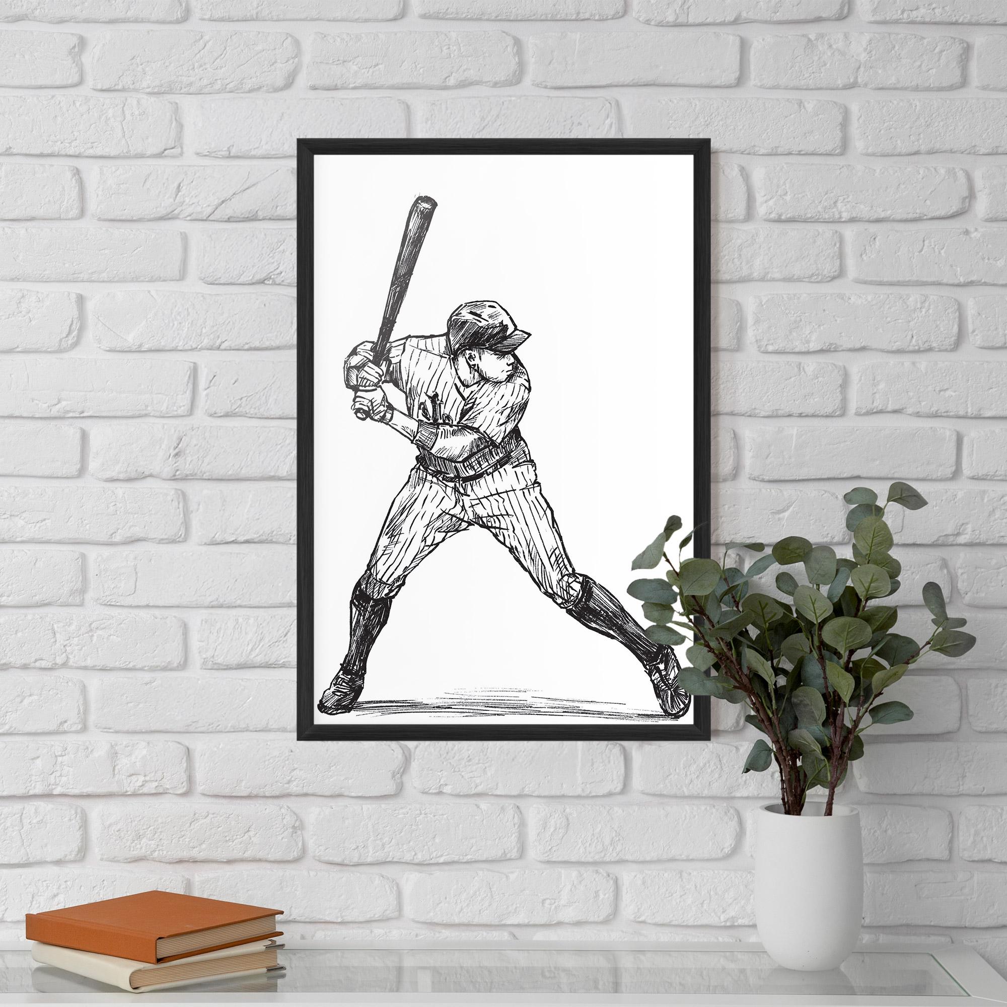 Poster Înrămat Baseball Play mockup 5