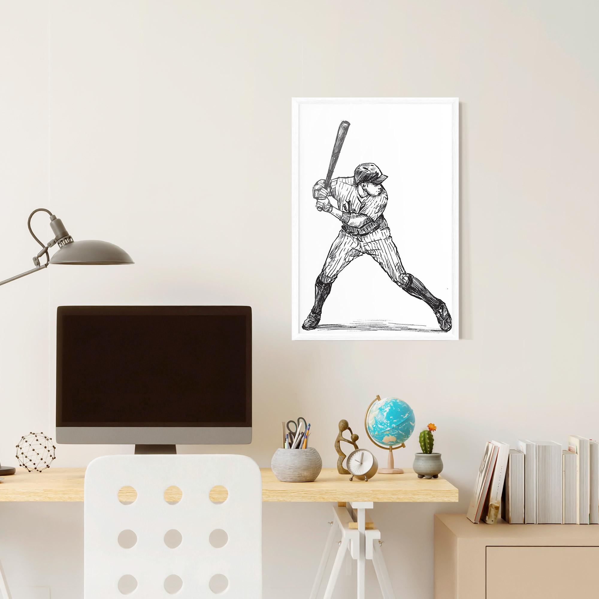 Poster Înrămat Baseball Play mockup 6