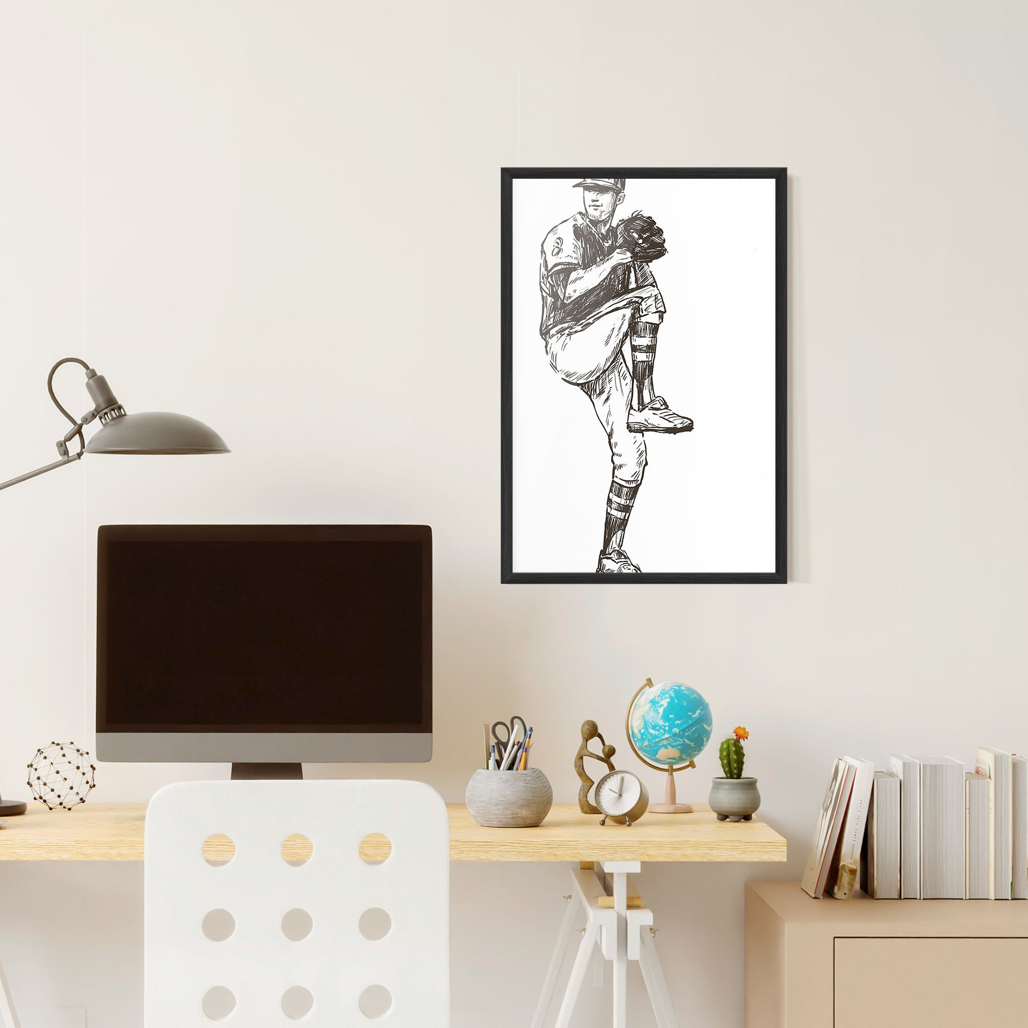 Baseball Player Line mockup 6