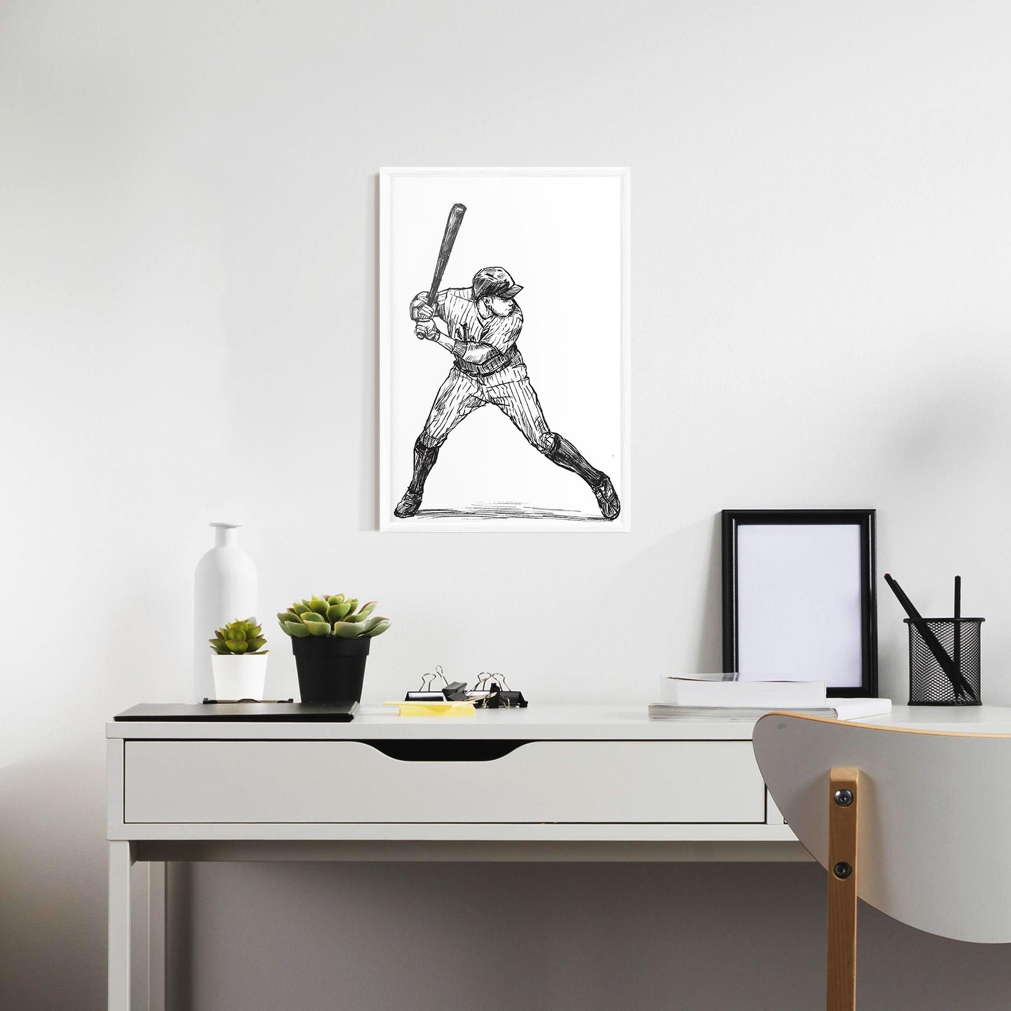 Poster Înrămat Baseball Play mockup 7