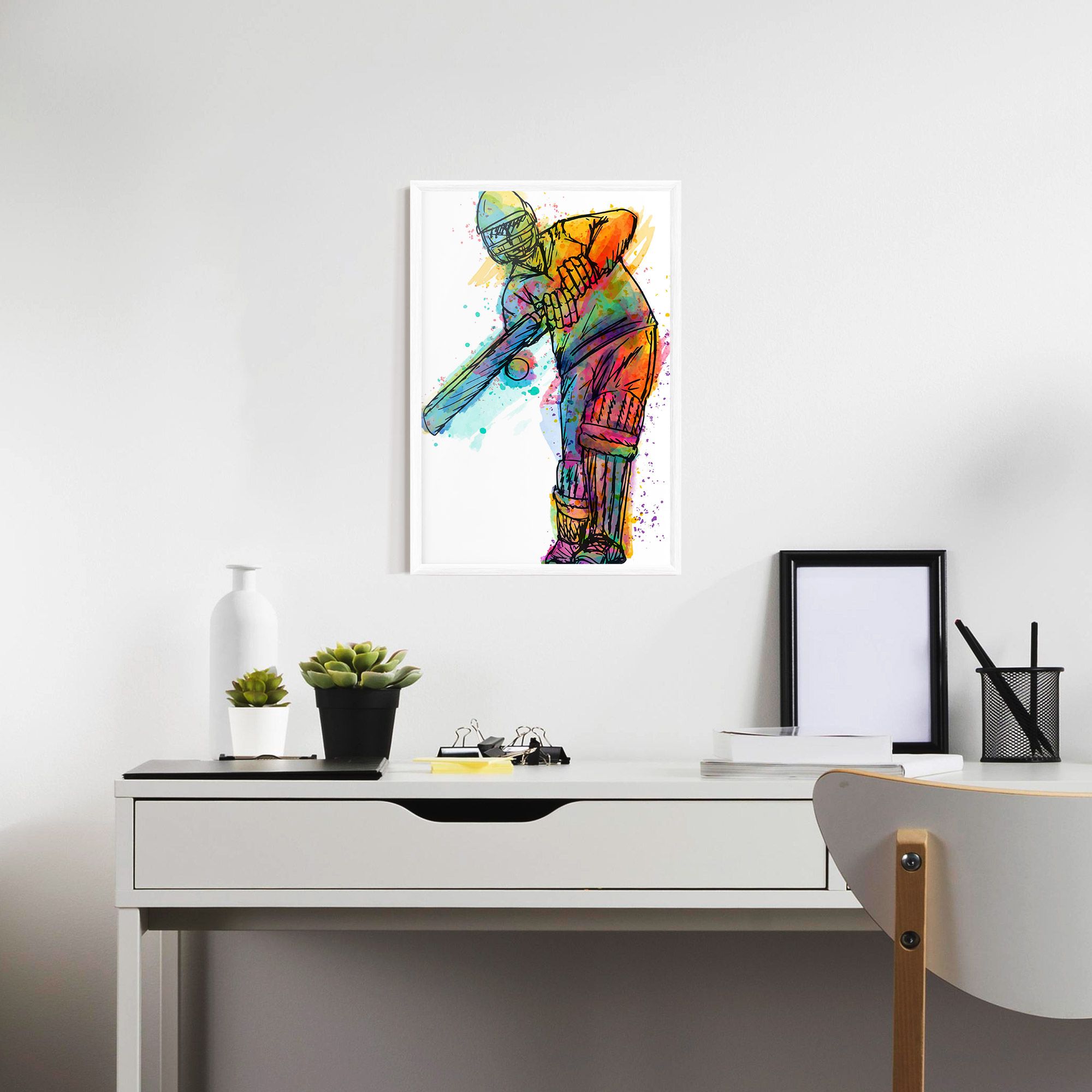 Colorful Baseball Player mockup 7