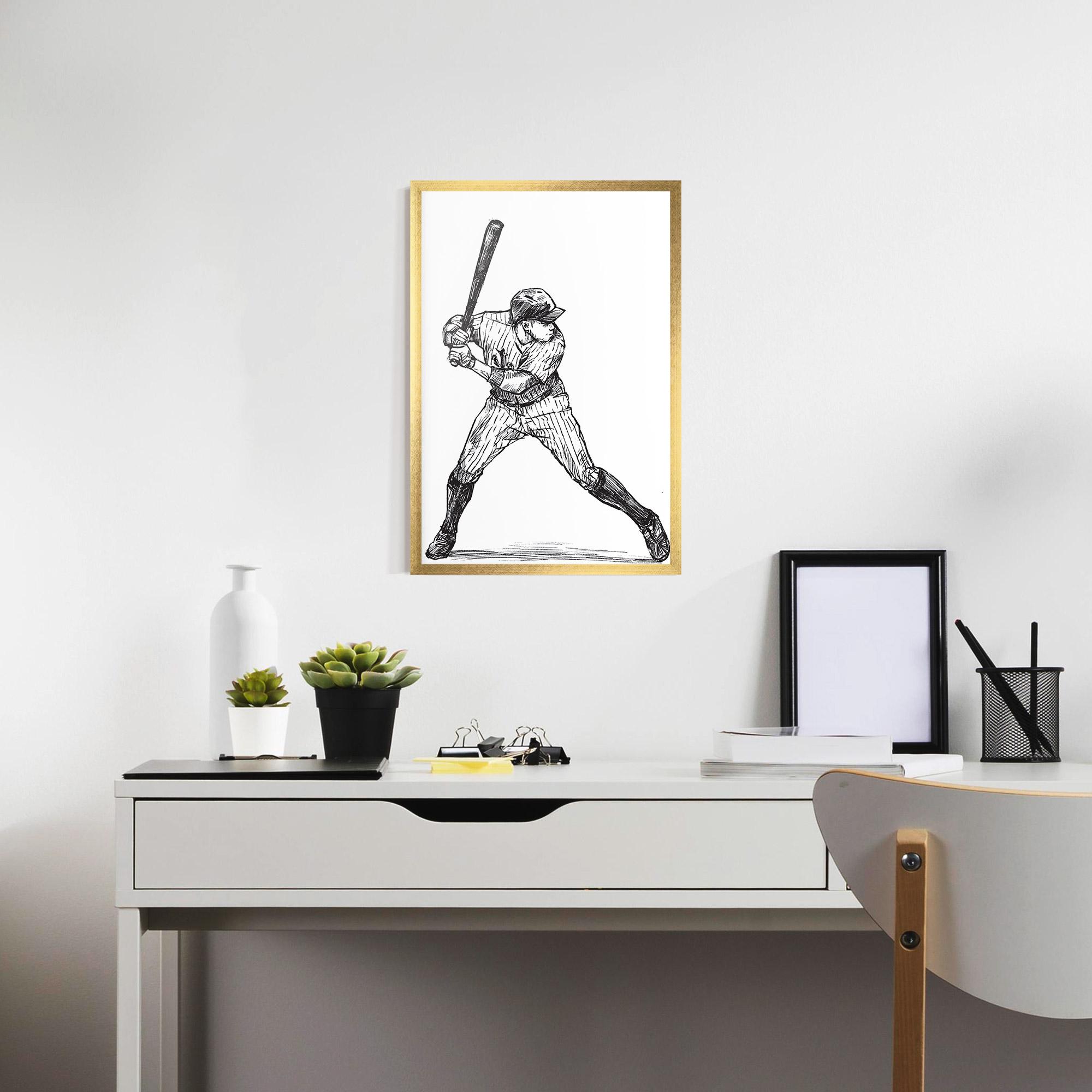 Poster Înrămat Baseball Play mockup 7