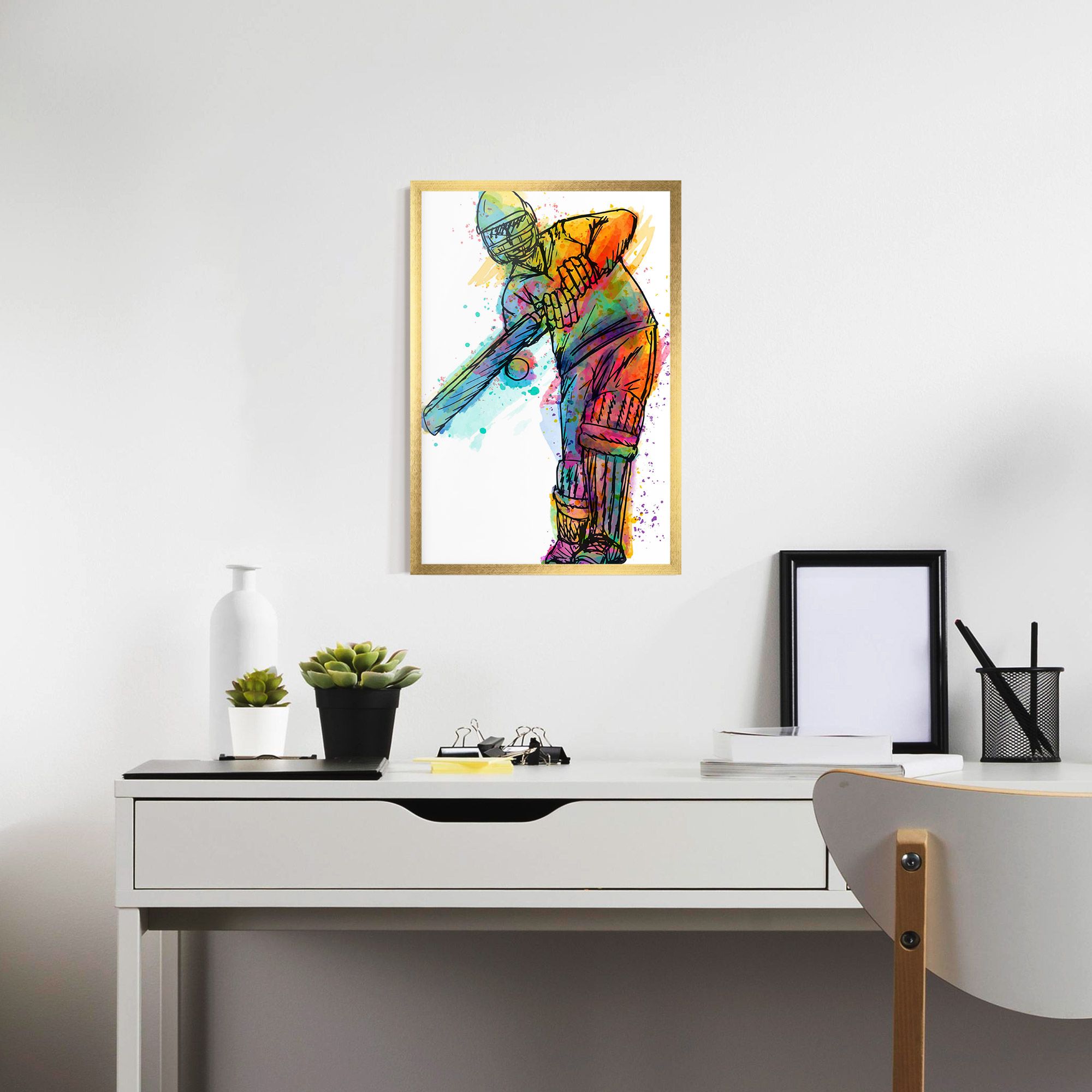Colorful Baseball Player mockup 7