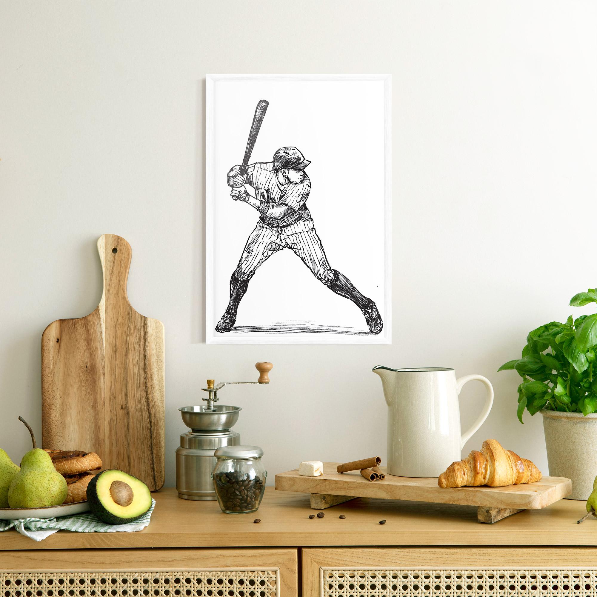 Poster Înrămat Baseball Play mockup 8