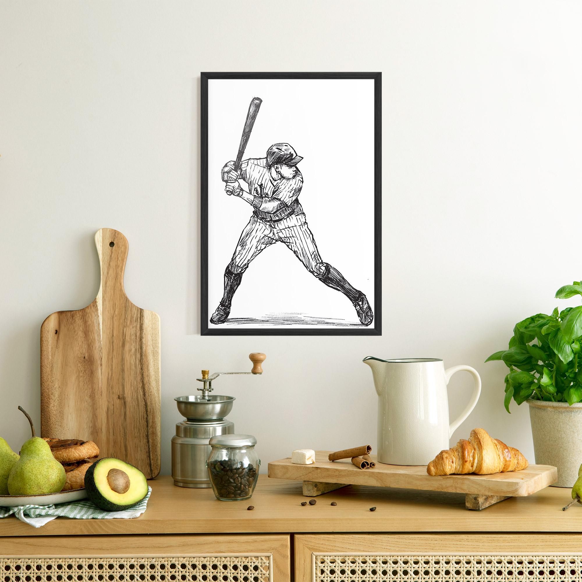 Poster Înrămat Baseball Play mockup 8