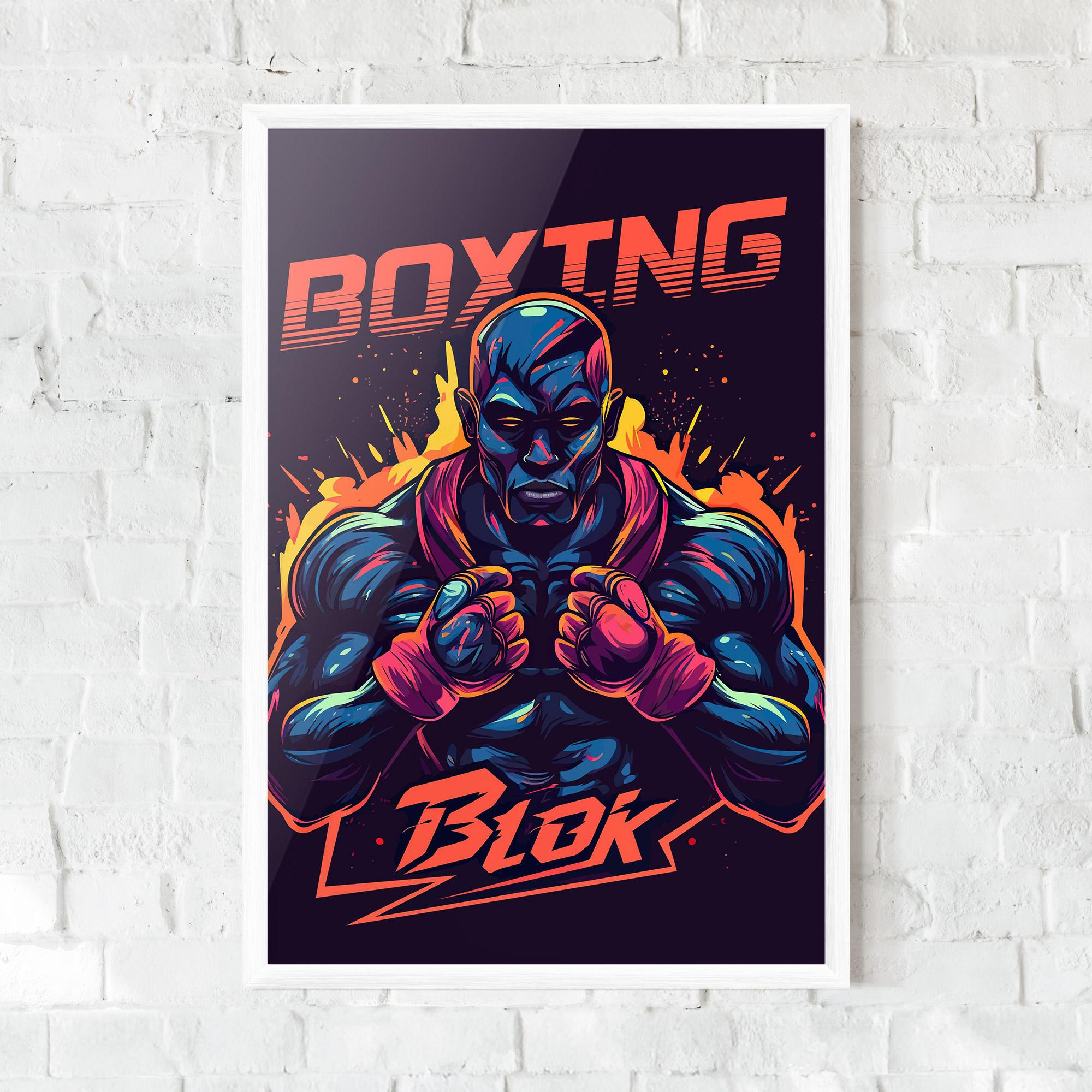 Poster Înrămat Boxing Blok mockup 0