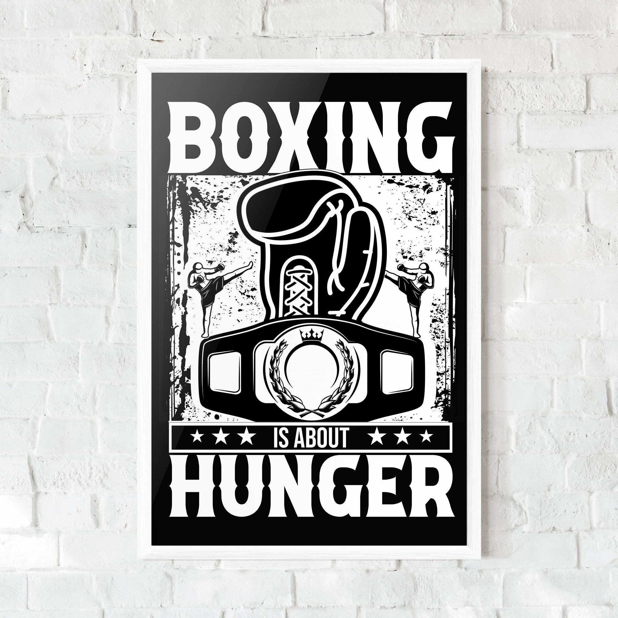 Poster Înrămat Boxing Hunger mockup 0