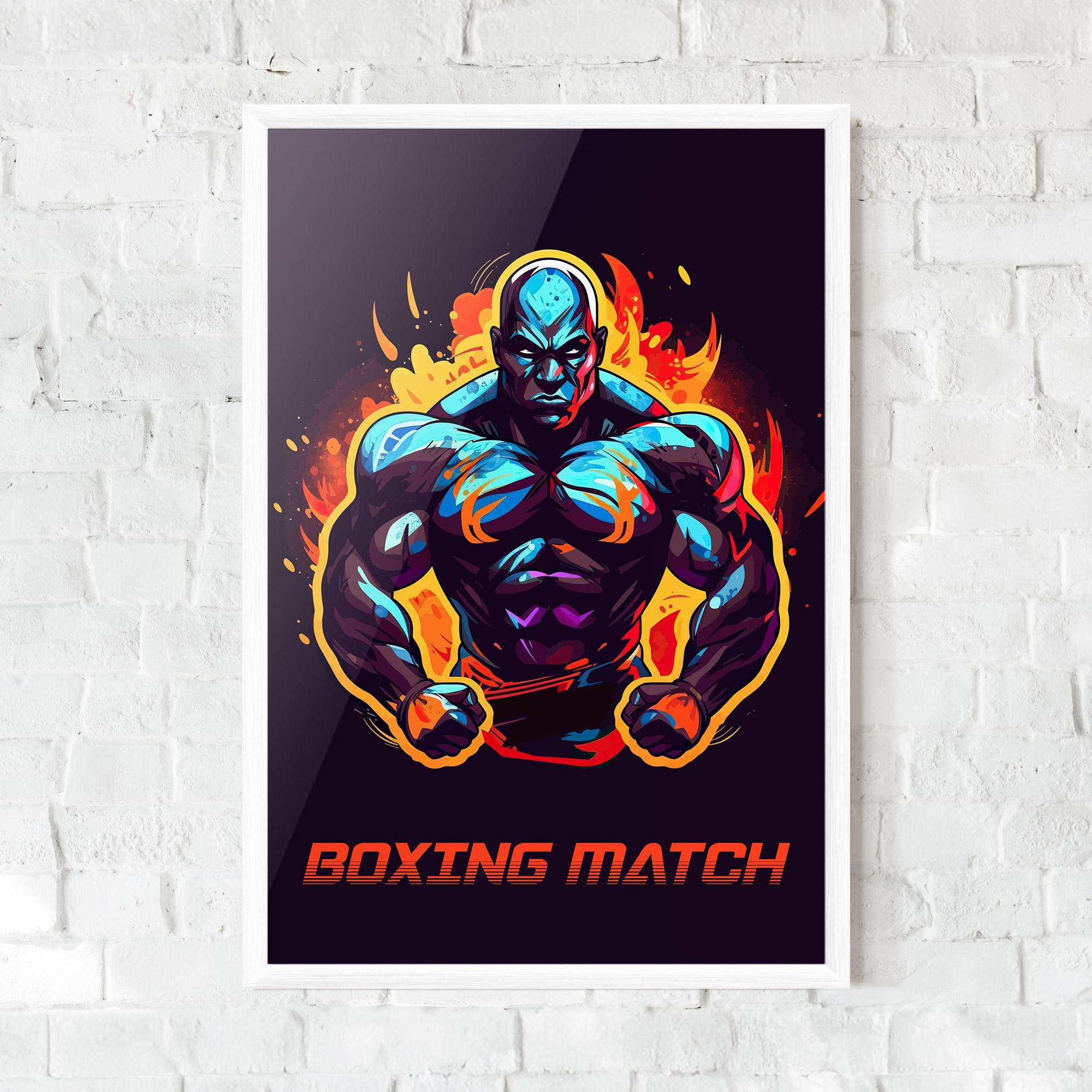 Poster Înrămat Boxing Strong Match mockup 0