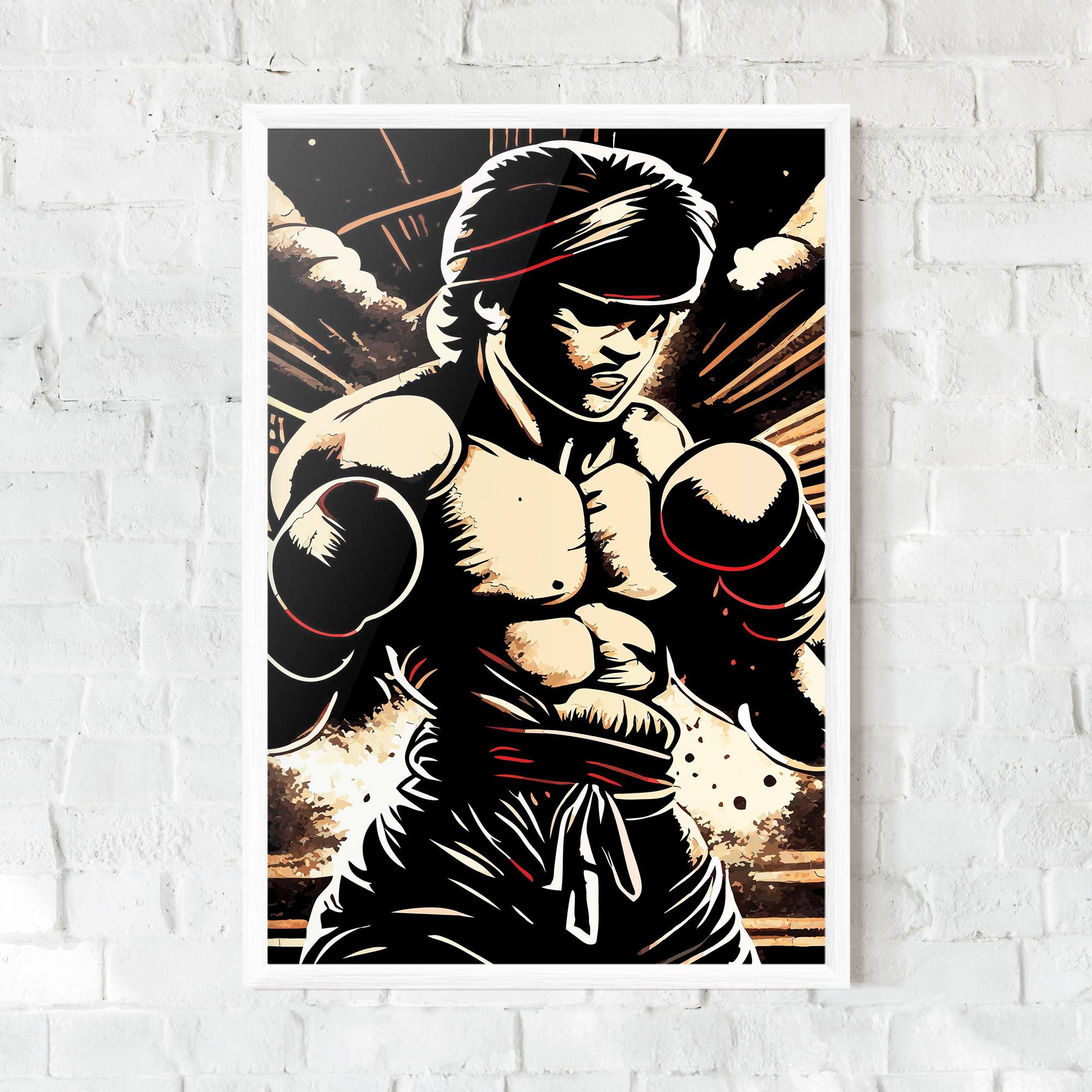 Poster Înrămat Boxing Video Game mockup 0