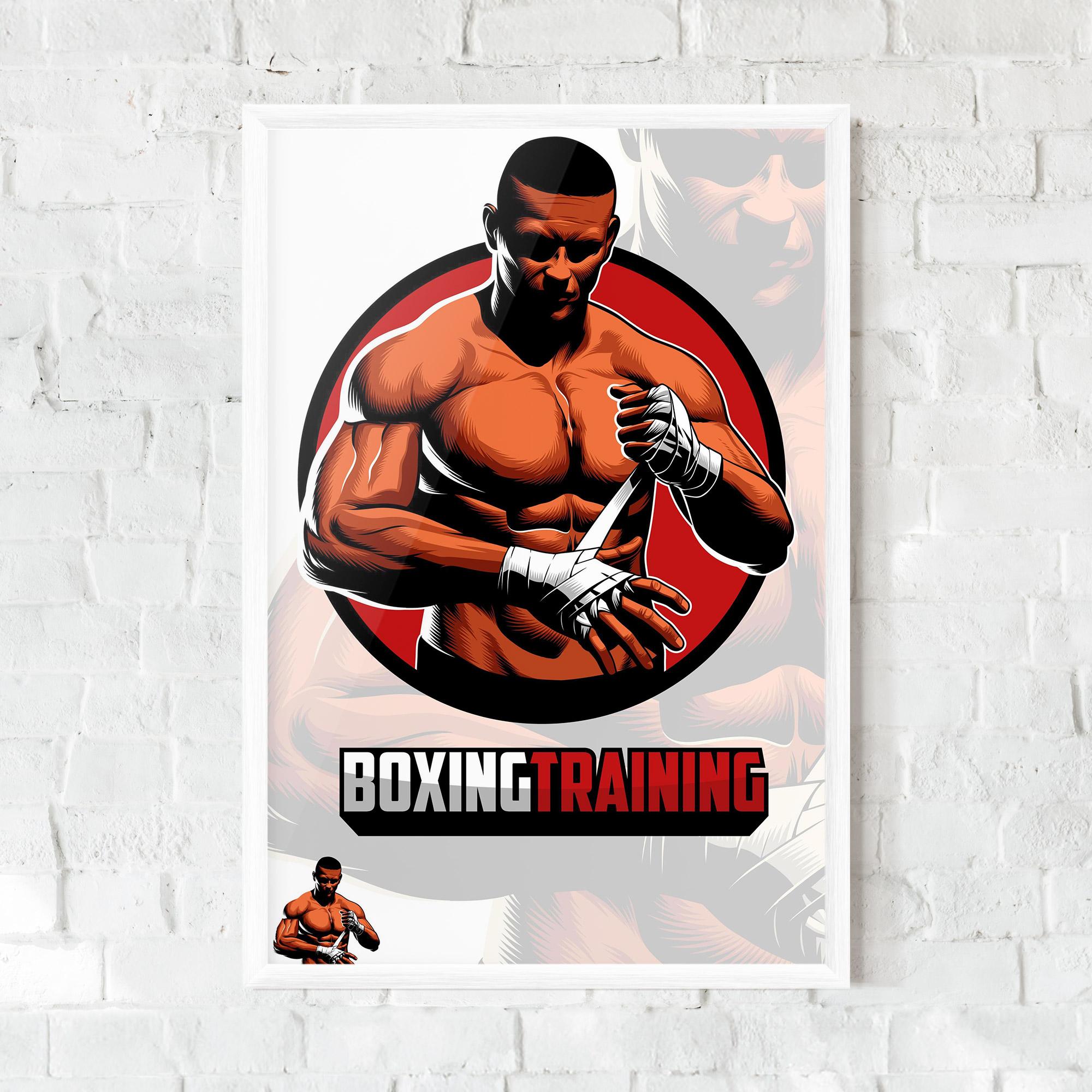 Poster Înrămat Training Fighter mockup 0