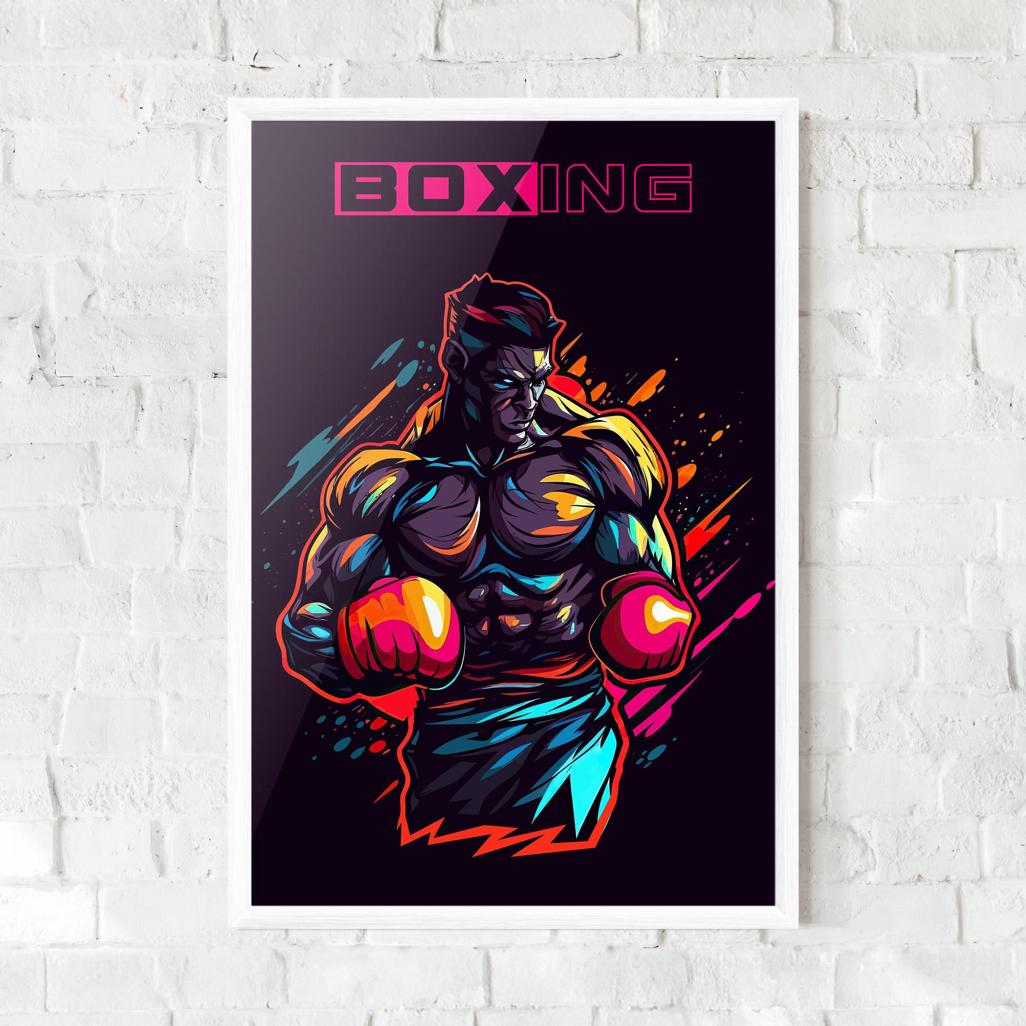 Poster Înrămat Yellow Light Box mockup 0