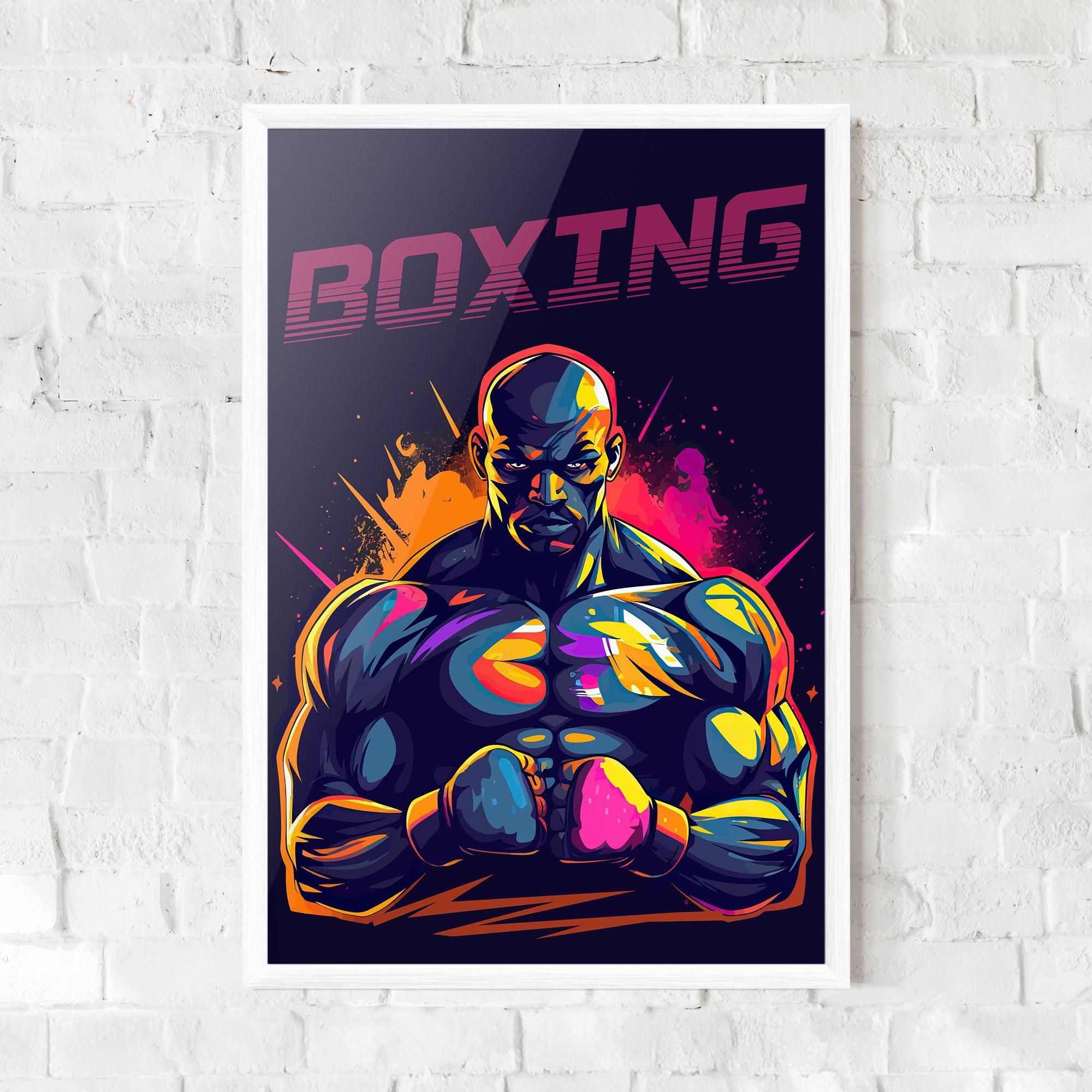 Poster Înrămat Yellow Pink Box mockup 0