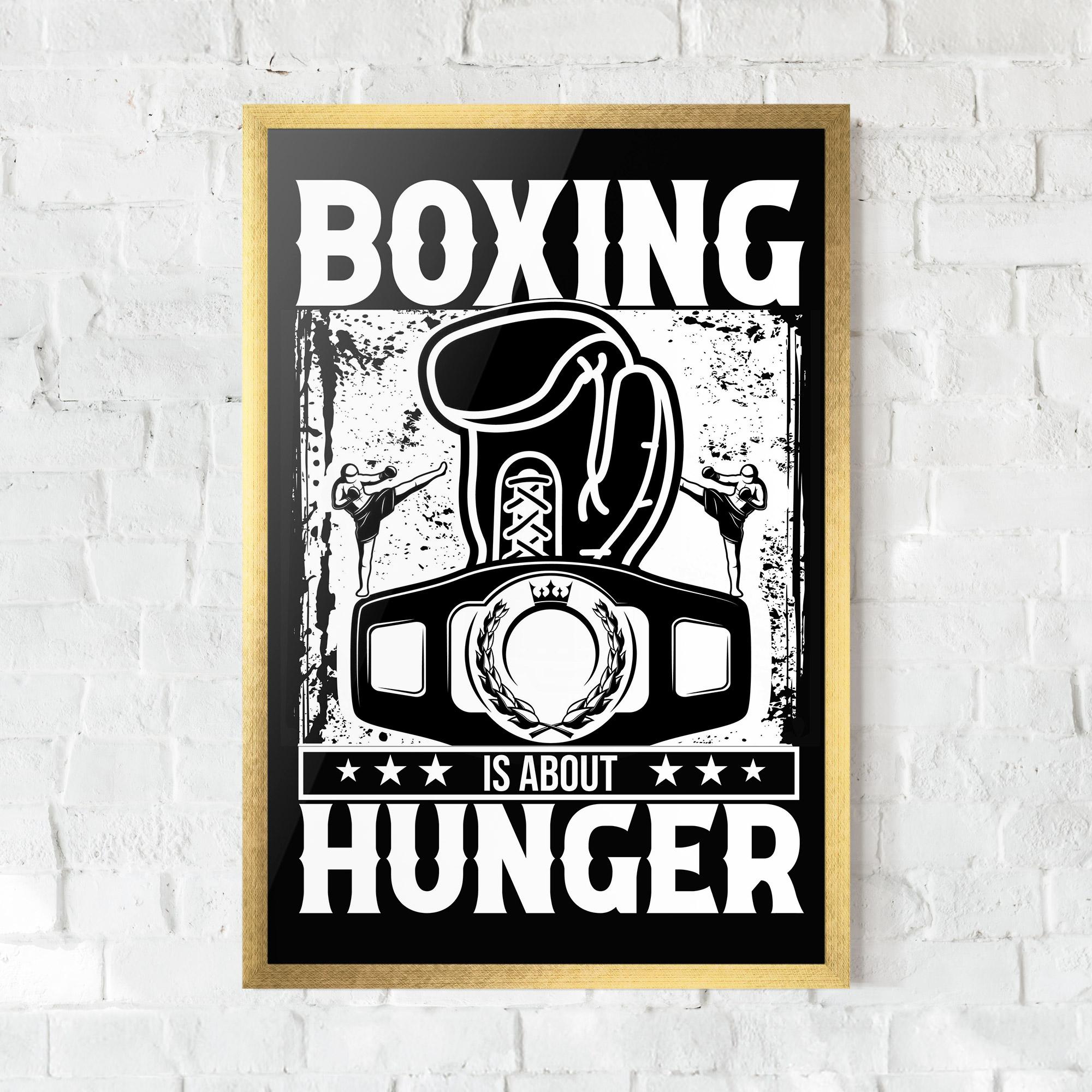 Poster Înrămat Boxing Hunger mockup 0