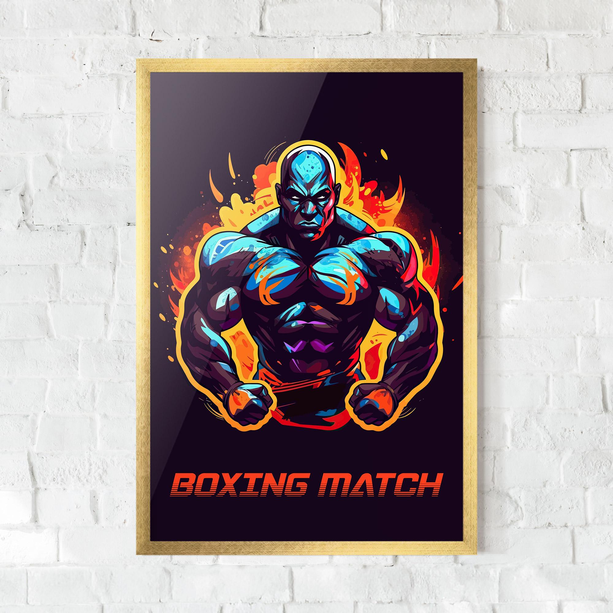 Poster Înrămat Boxing Strong Match mockup 0