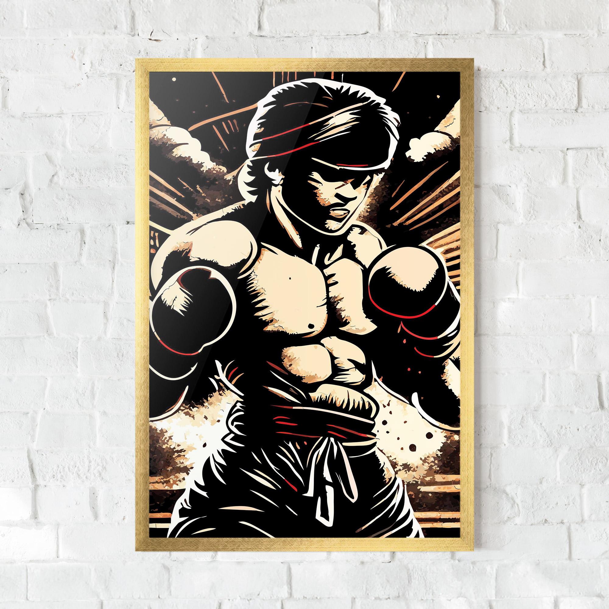 Poster Înrămat Boxing Video Game mockup 0