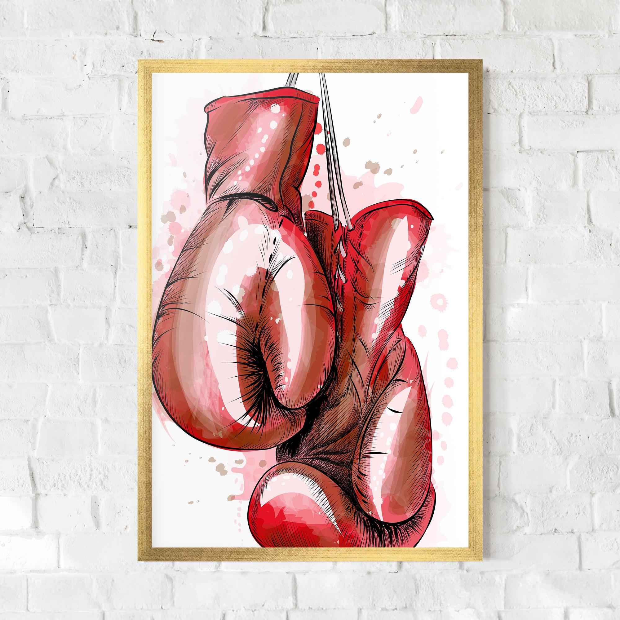 Poster Înrămat Red Painted Gloves mockup 0