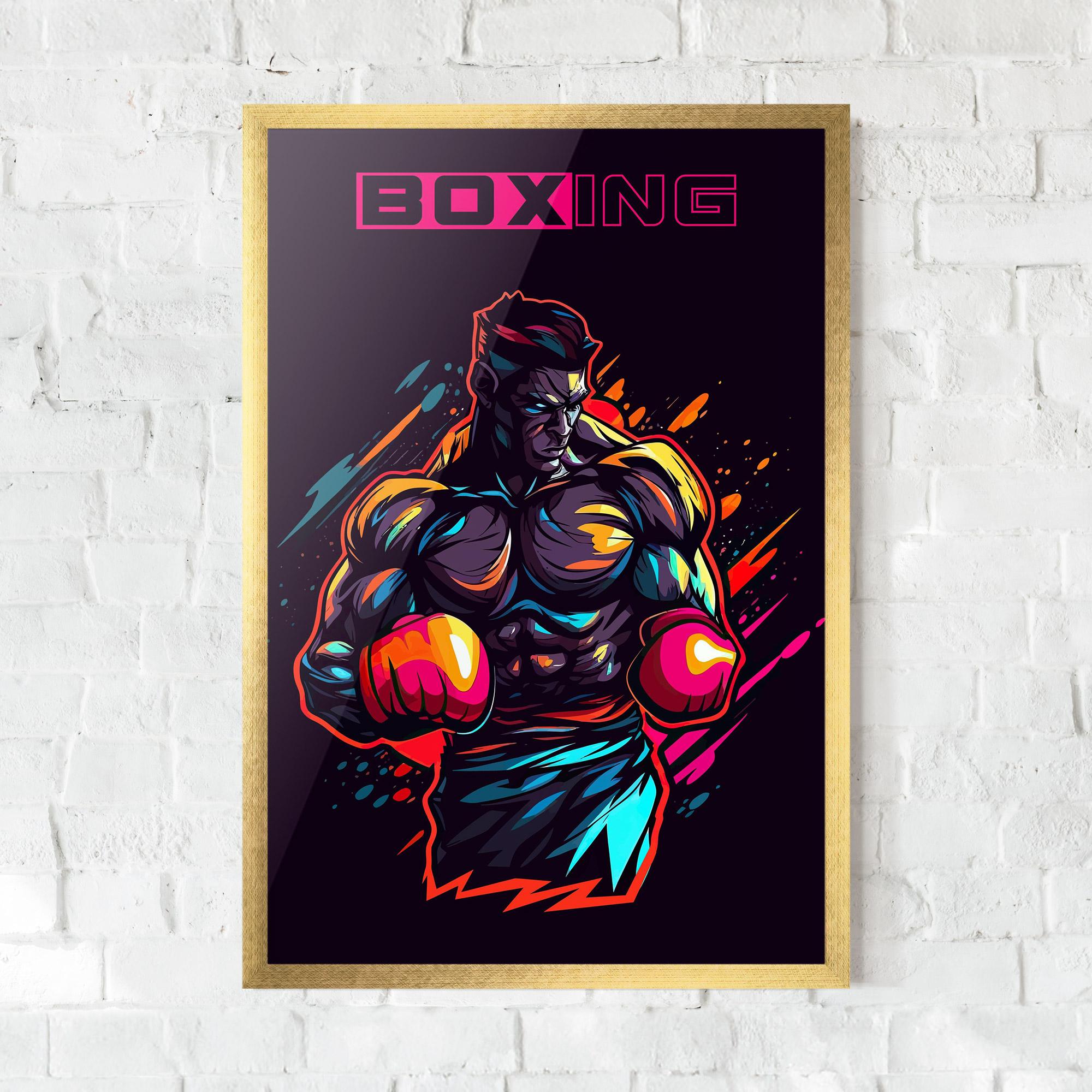 Poster Înrămat Yellow Light Box mockup 0