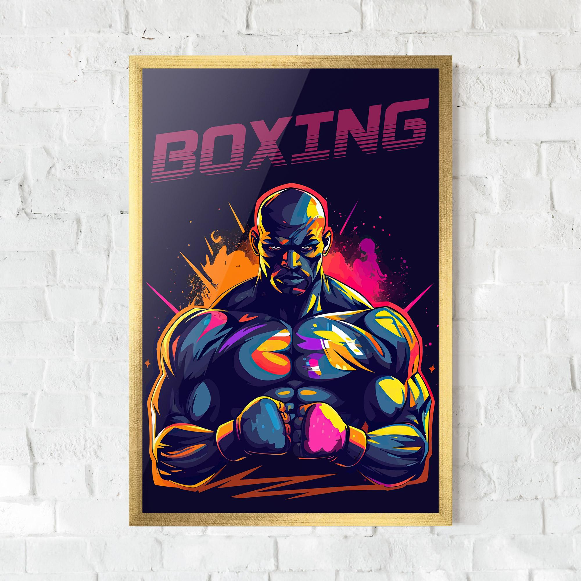 Poster Înrămat Yellow Pink Box mockup 0