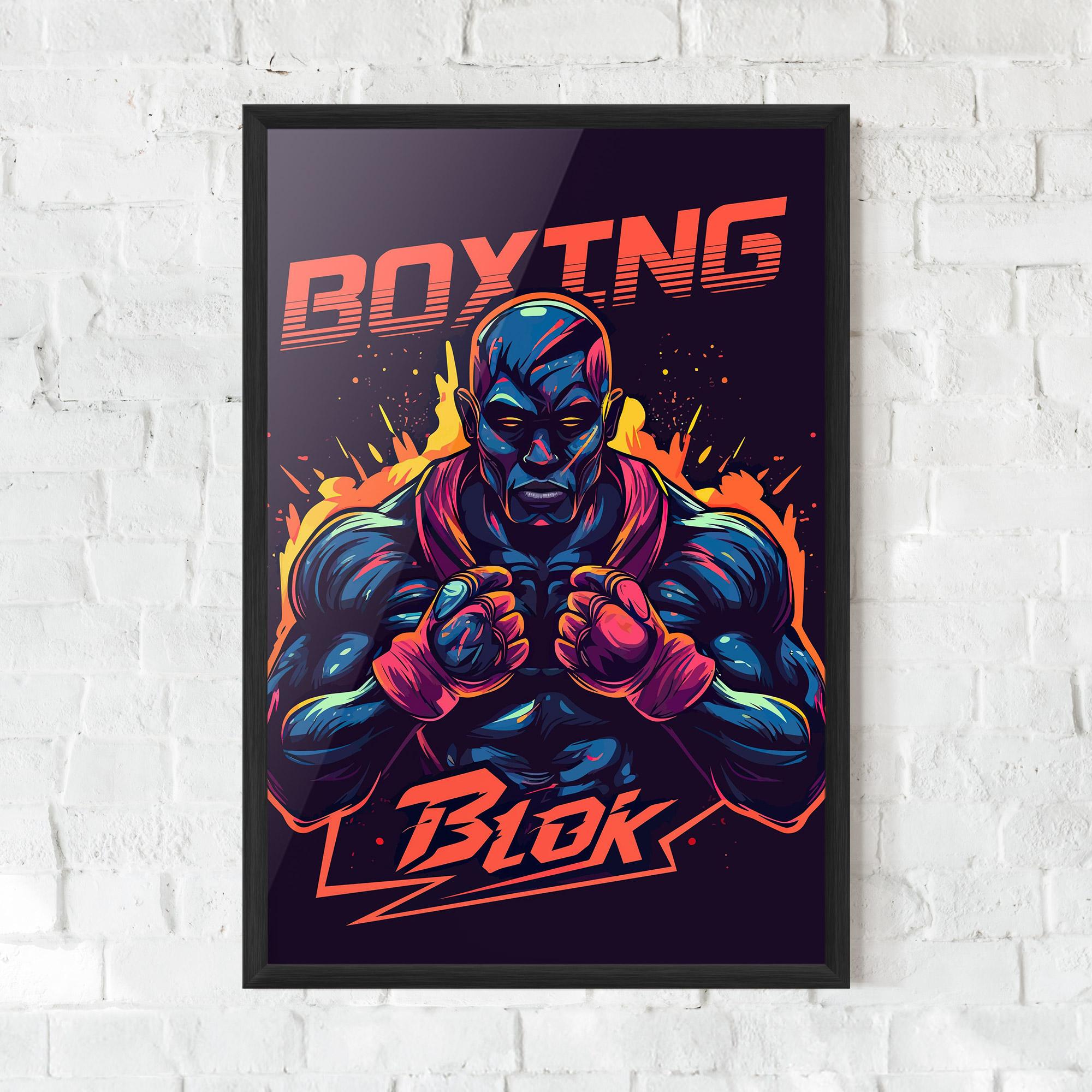 Poster Înrămat Boxing Blok mockup 0