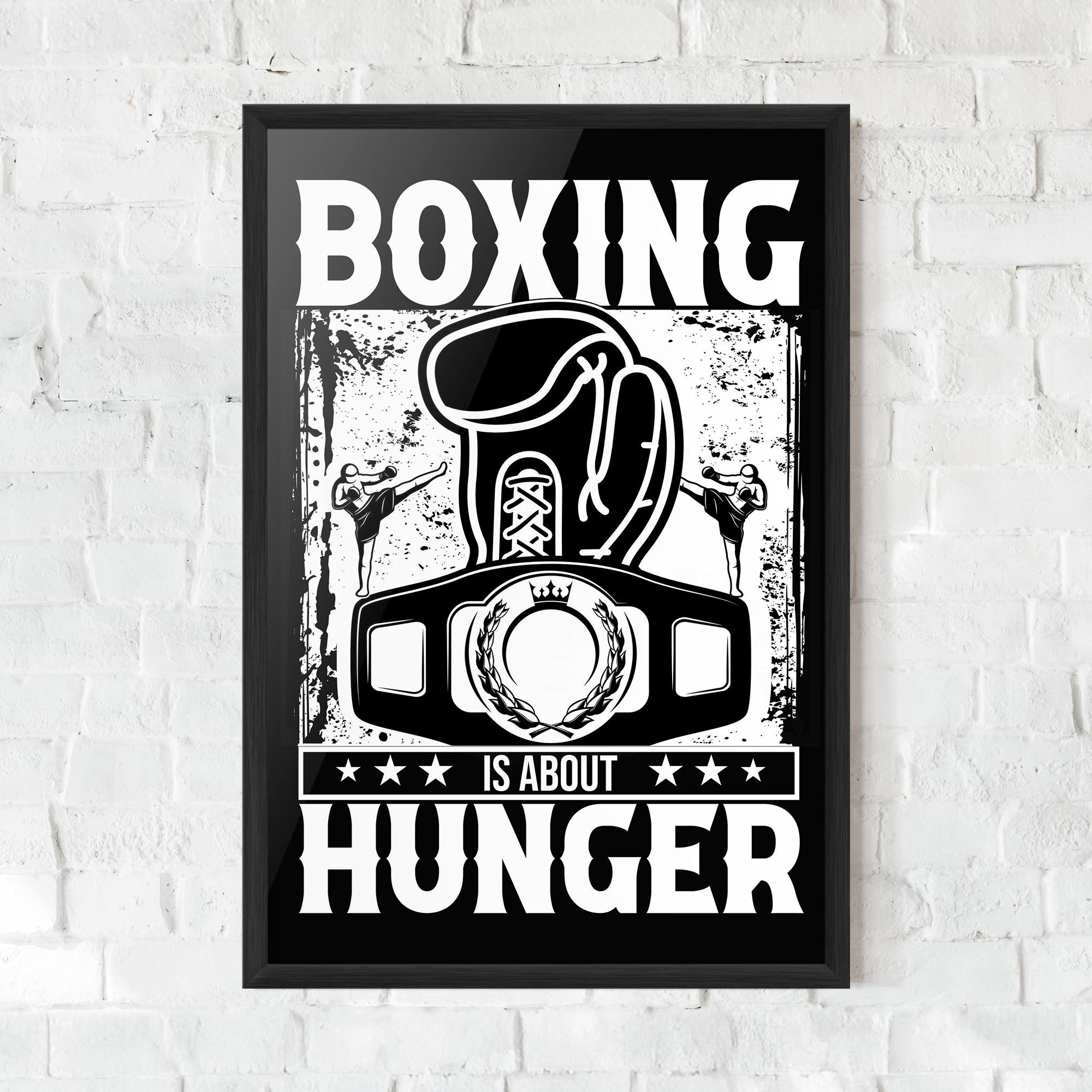 Poster Înrămat Boxing Hunger mockup 0