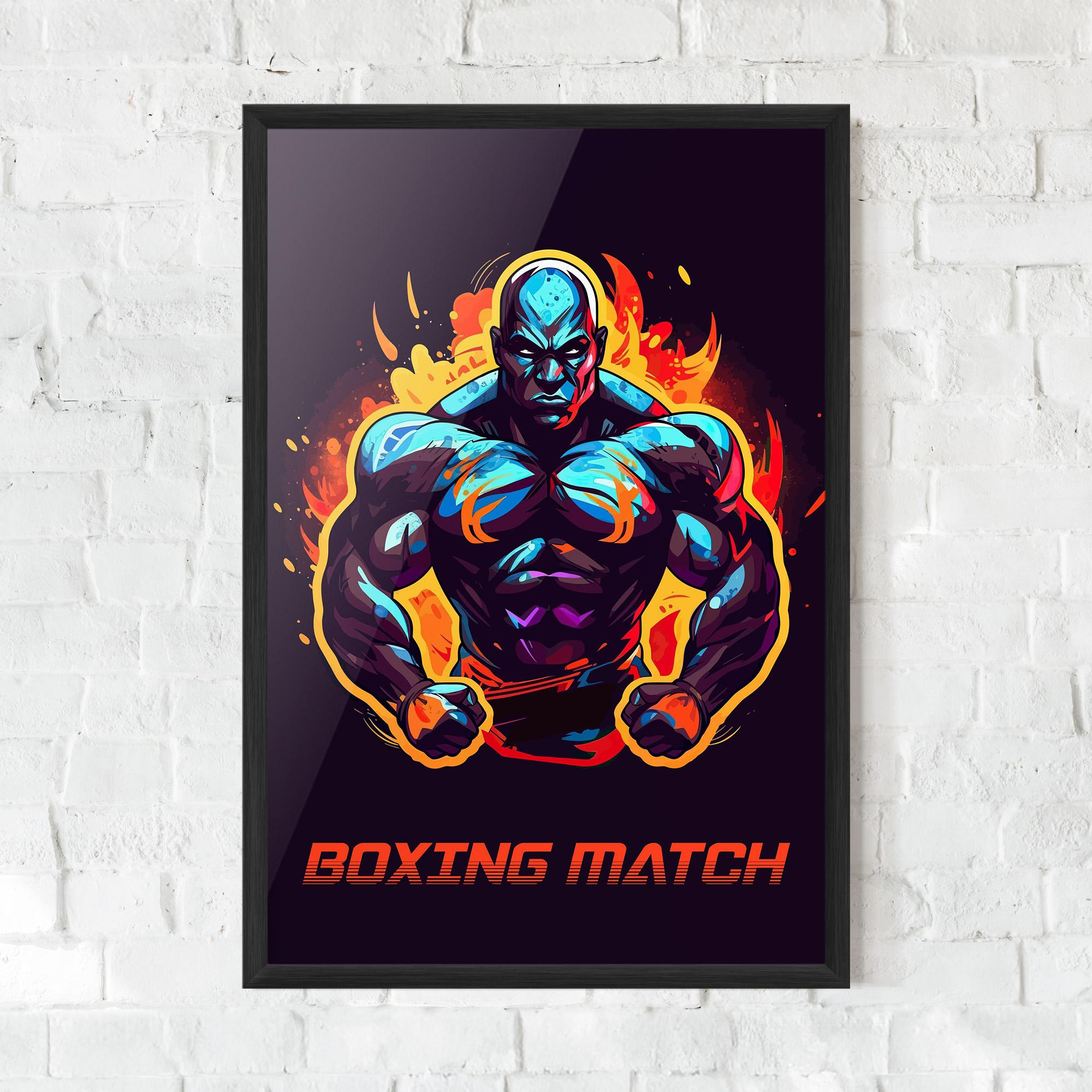 Poster Înrămat Boxing Strong Match mockup 0