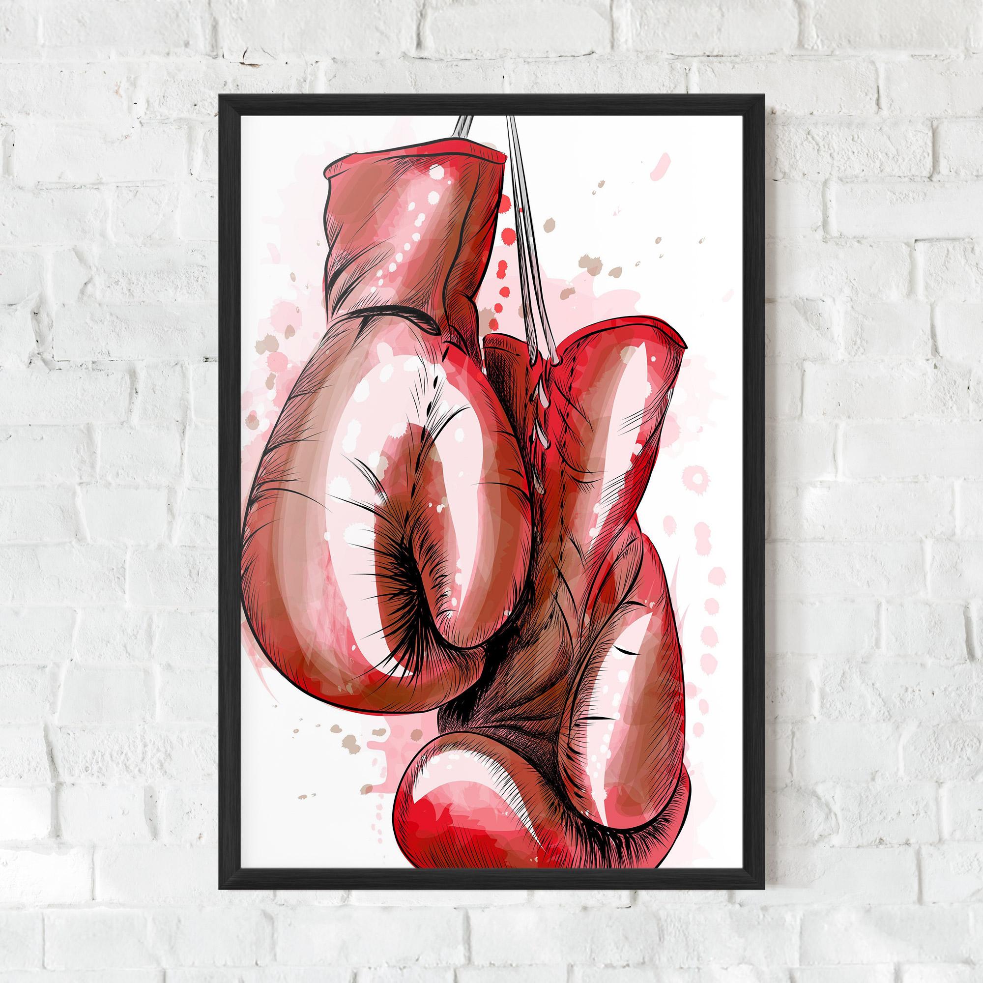 Poster Înrămat Red Painted Gloves mockup 0