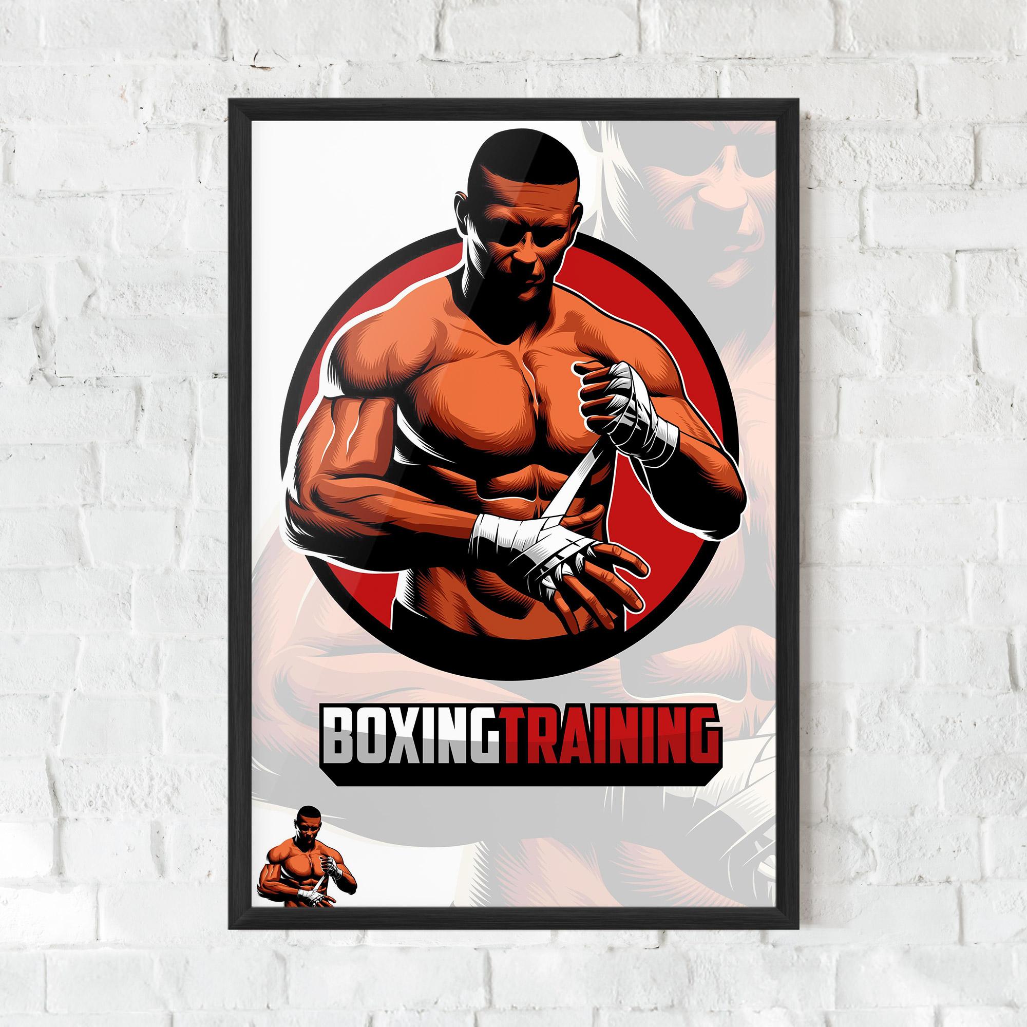 Poster Înrămat Training Fighter mockup 0