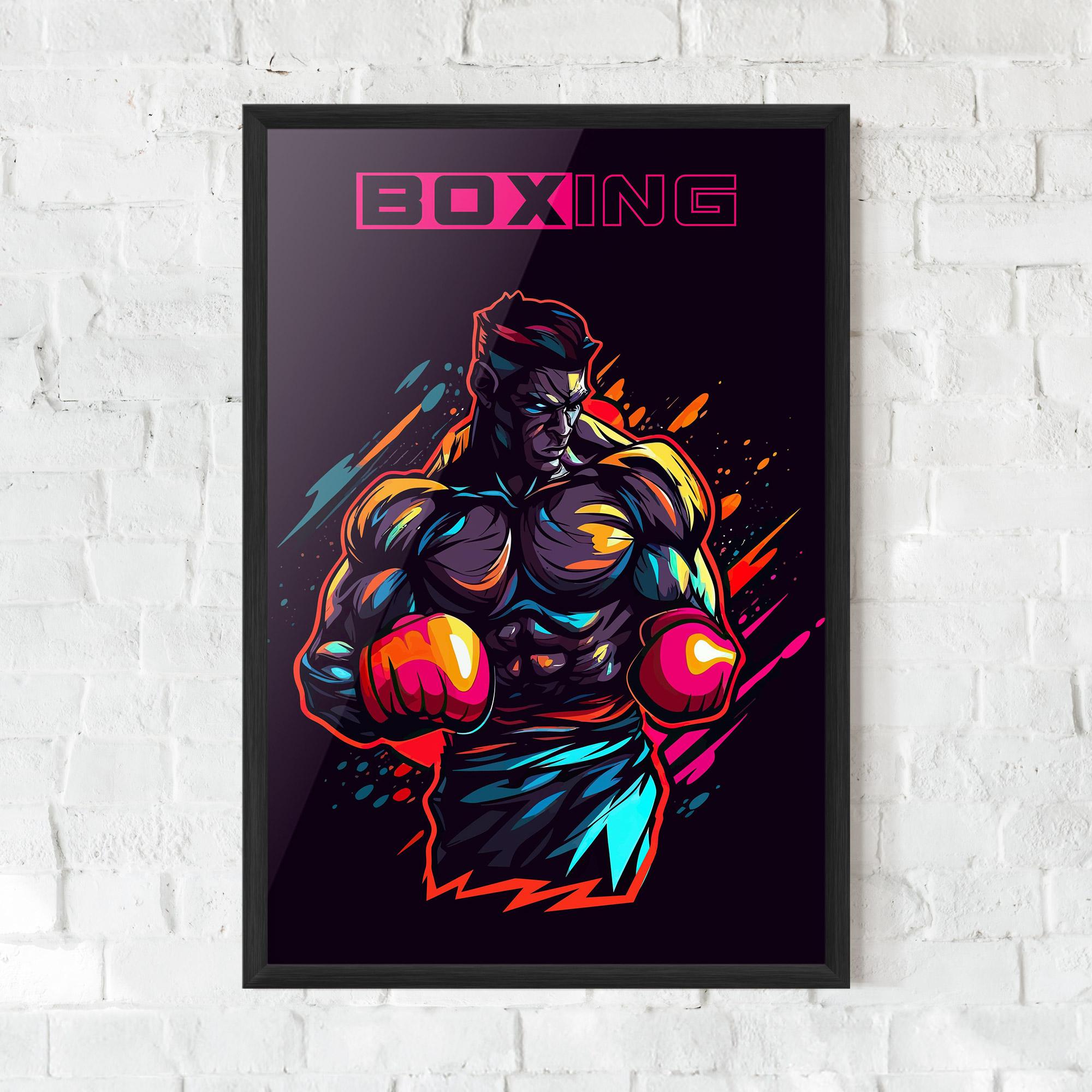 Poster Înrămat Yellow Light Box mockup 0